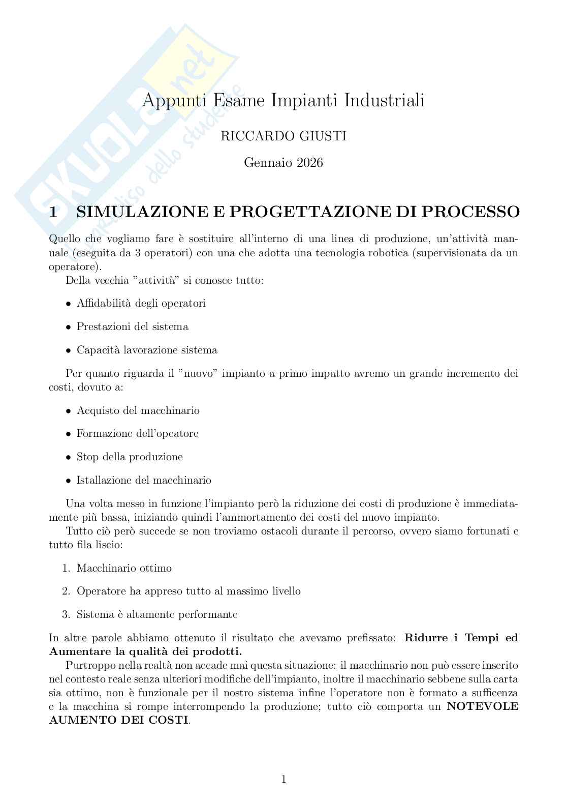 Appunti completi per l'esame di Impianti industriali Pag. 16