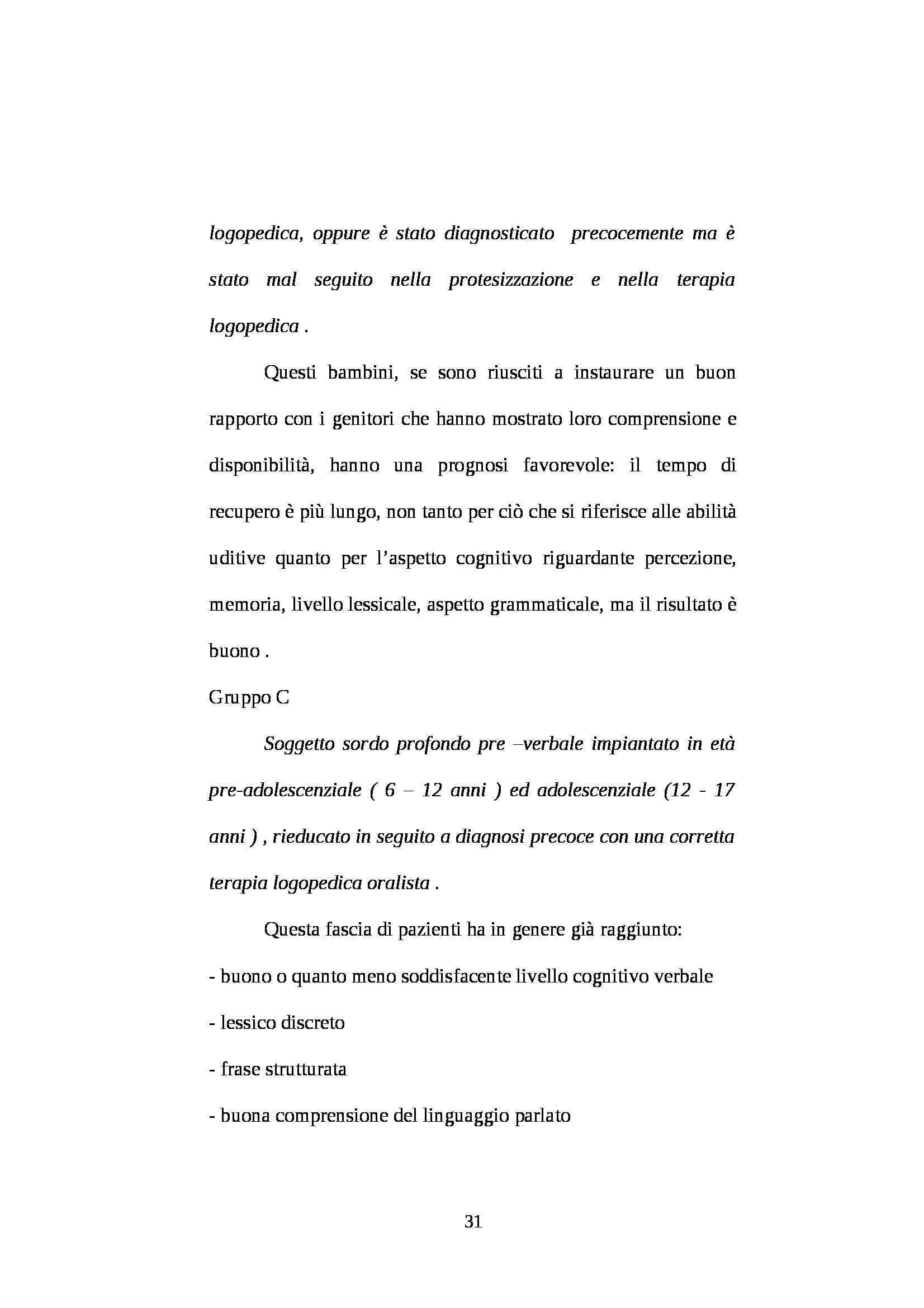 Tesi Viaggio Nella Citta Invisibile L Handicap Della Sordita