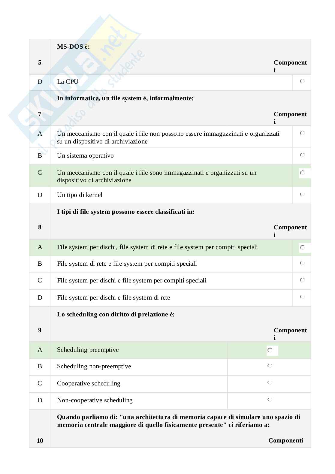 Idoneità Informatica: Domande e risposte esame finale Pag. 21