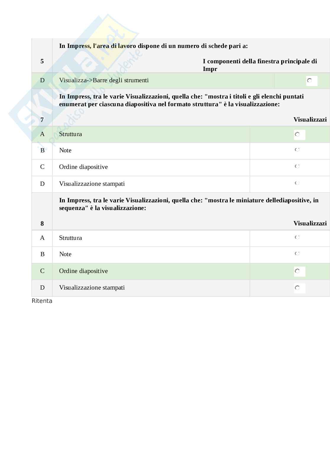 Idoneità Informatica: Domande e risposte esame finale Pag. 41