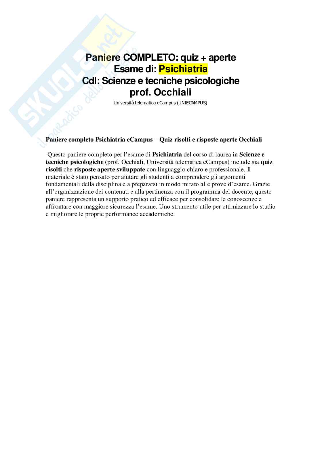 Psichiatria Pag. 1
