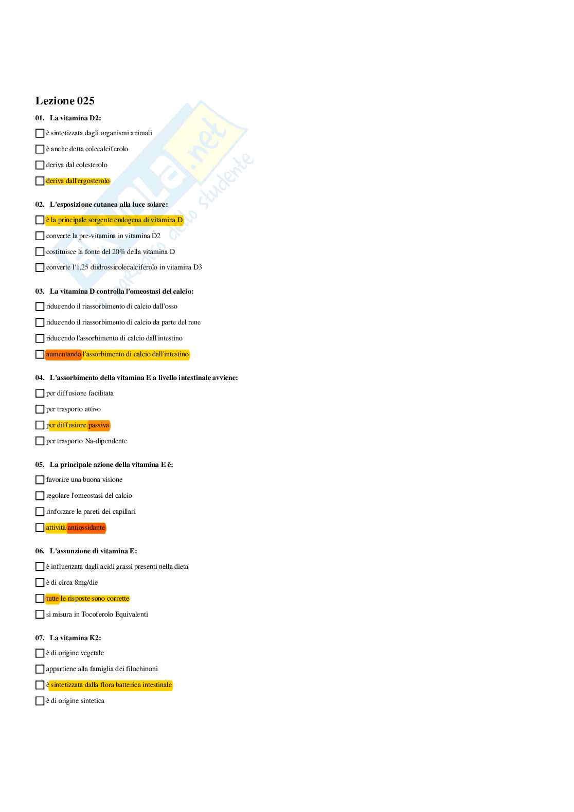 Paniere completo di Fisiologia dei nutrienti (2026) - Risposte multiple e aperte corrette Pag. 86