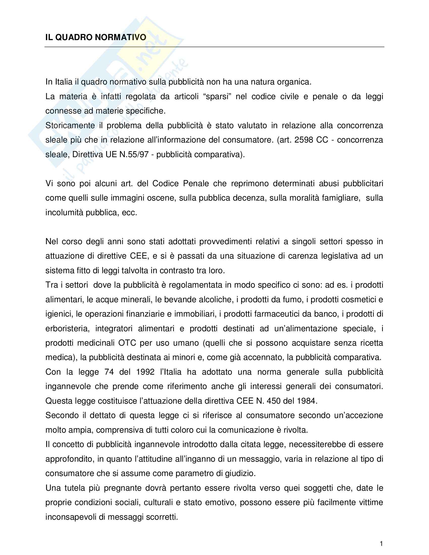 Tecnica della comunicazione pubblicitaria - la tecnica pubblicitaria Pag. 2