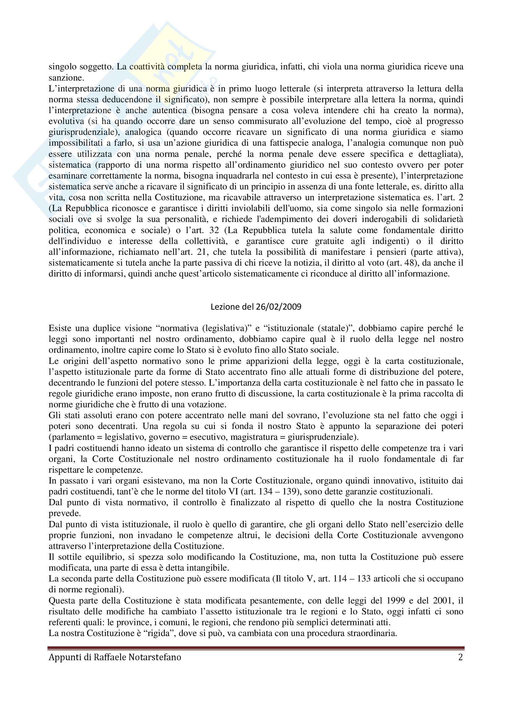 Diritto Costituzionale Pag. 2