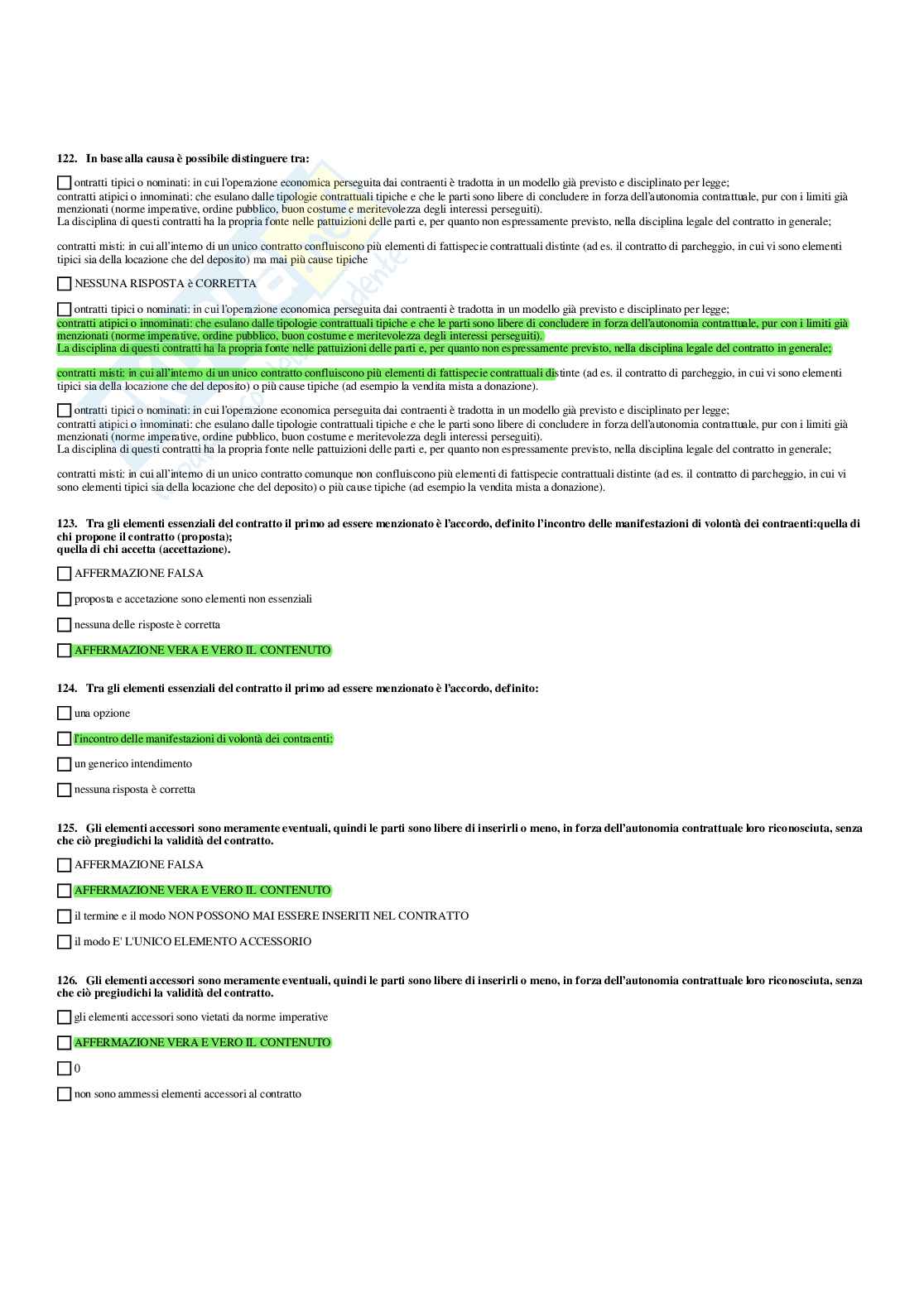 Paniere Diritto privato e dello sport (2026) - Risposte multiple corrette Pag. 21