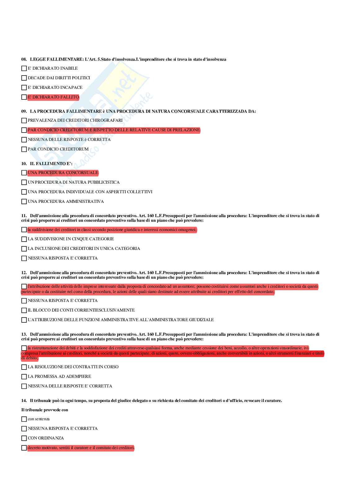 Paniere Diritto privato e dello sport (2026) - Risposte multiple corrette Pag. 86