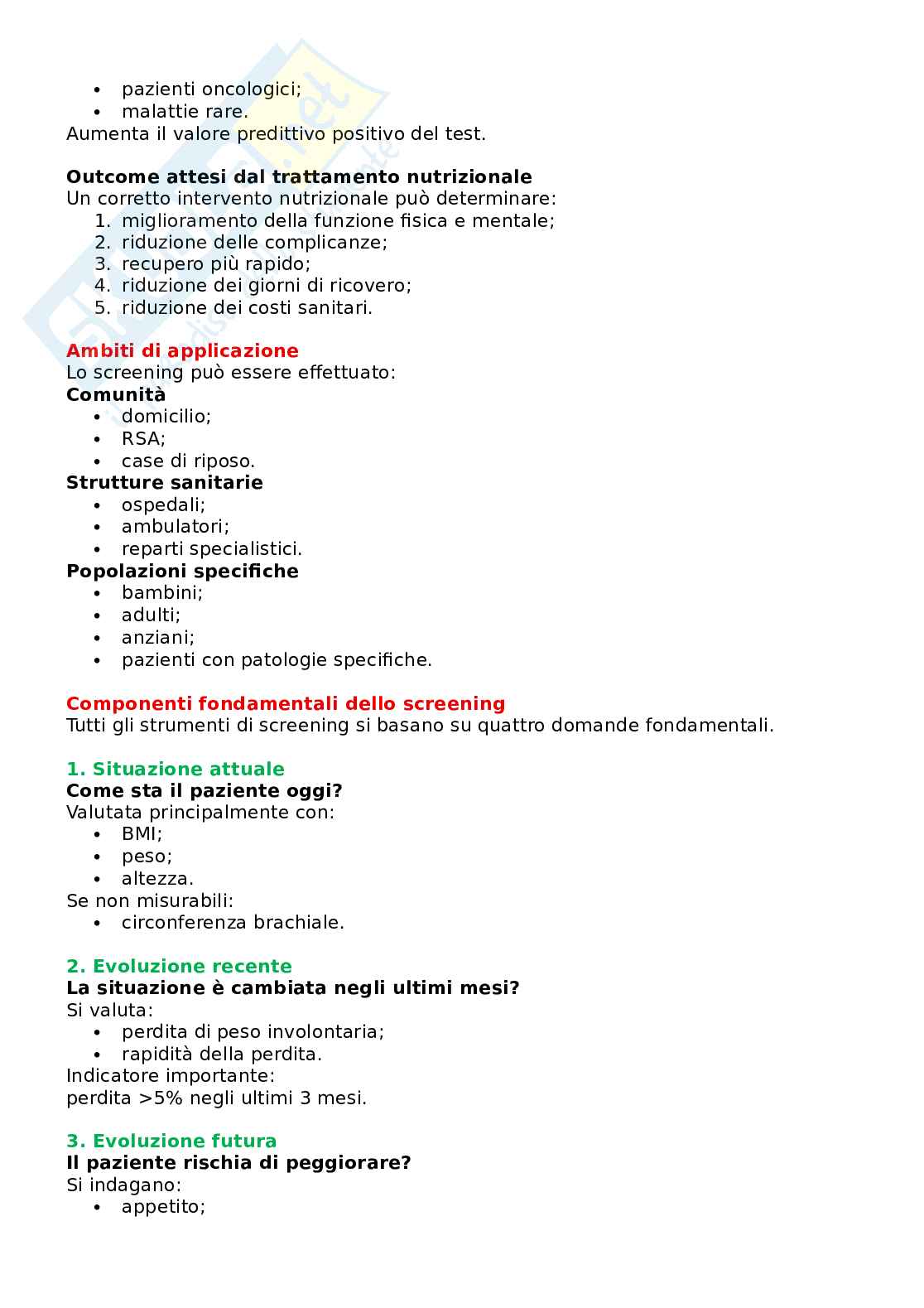 Appunti Valutazione dello stato di nutrizione Pag. 11
