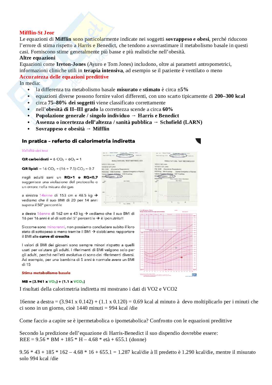 Appunti Valutazione dello stato di nutrizione Pag. 31