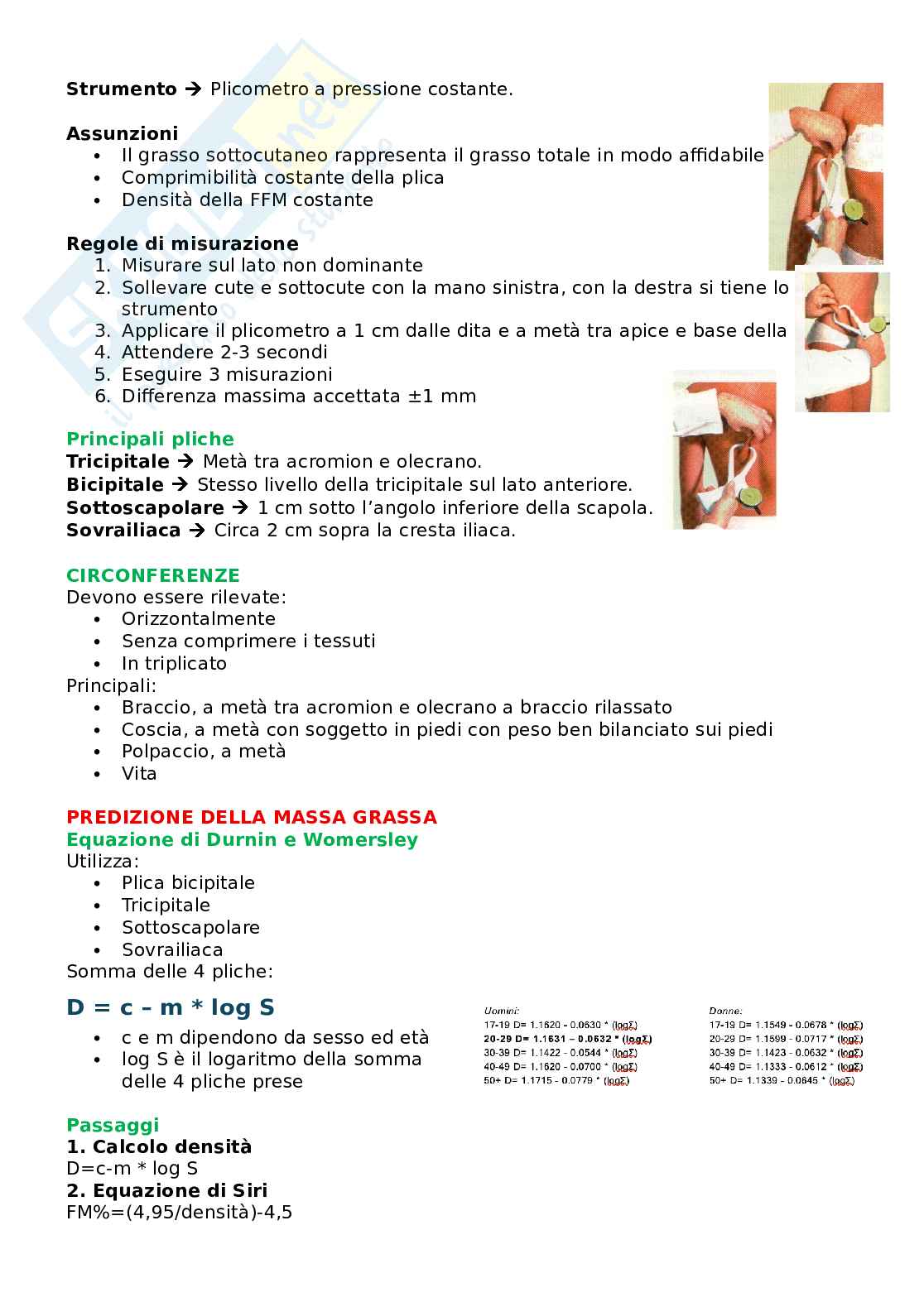 Appunti Valutazione dello stato di nutrizione Pag. 46