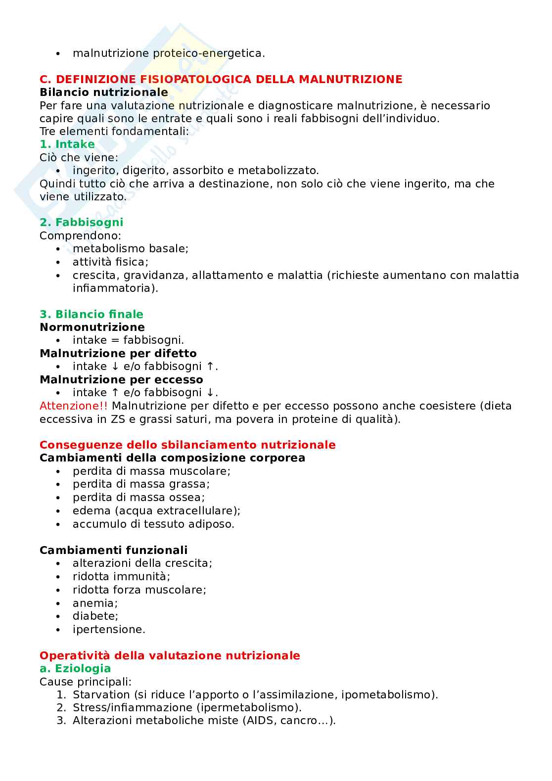 Appunti Valutazione dello stato di nutrizione Pag. 6