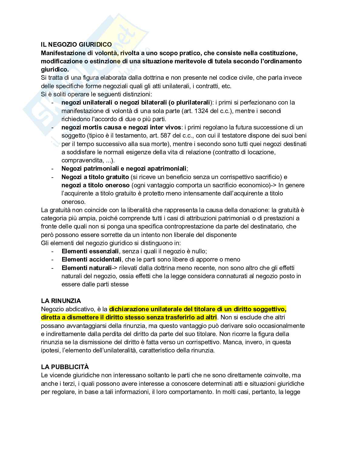 Diritto privato  Pag. 21