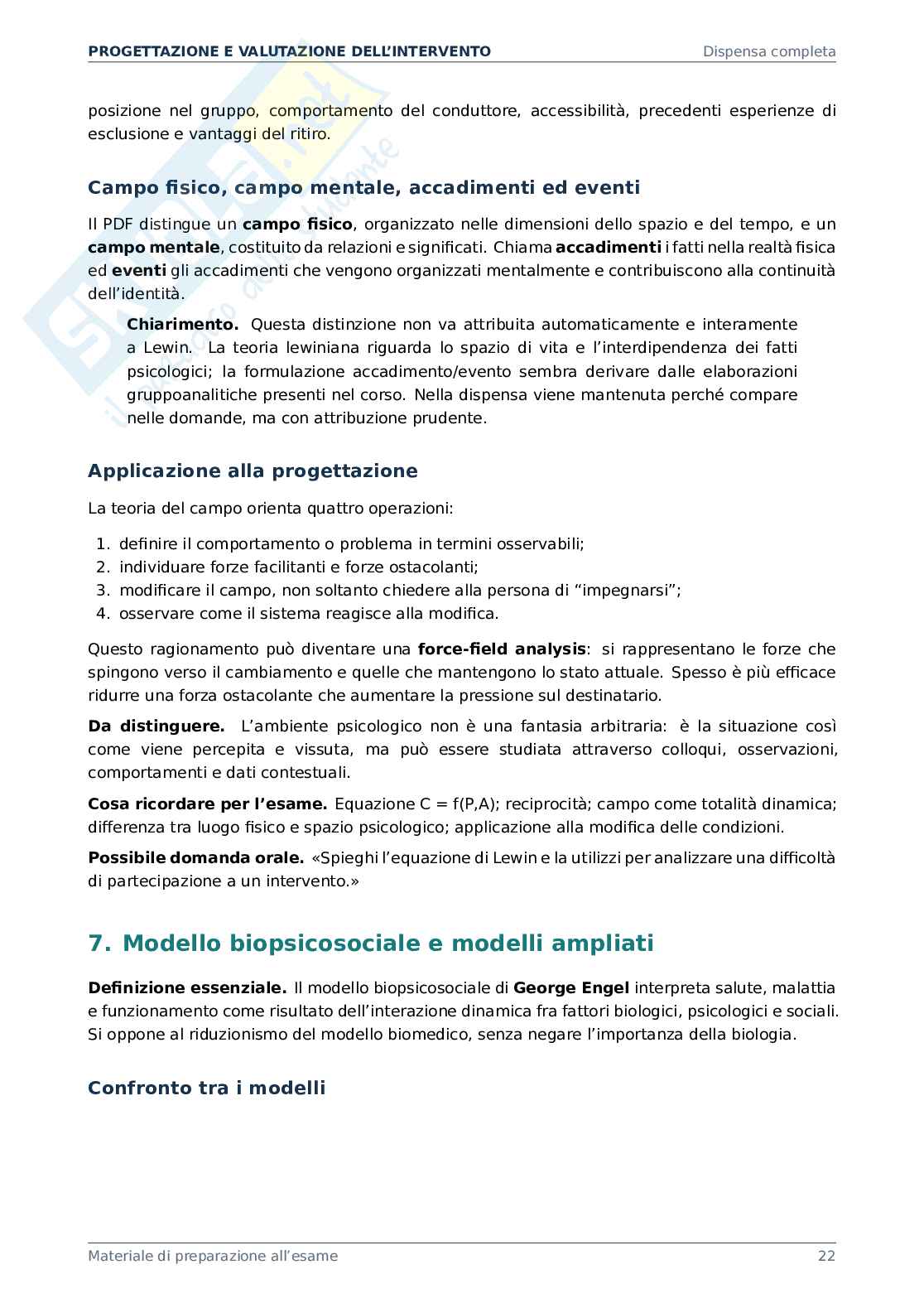 Progettazione e valutazione dell'intervento - materiale completo per affrontare l'esame Pag. 11