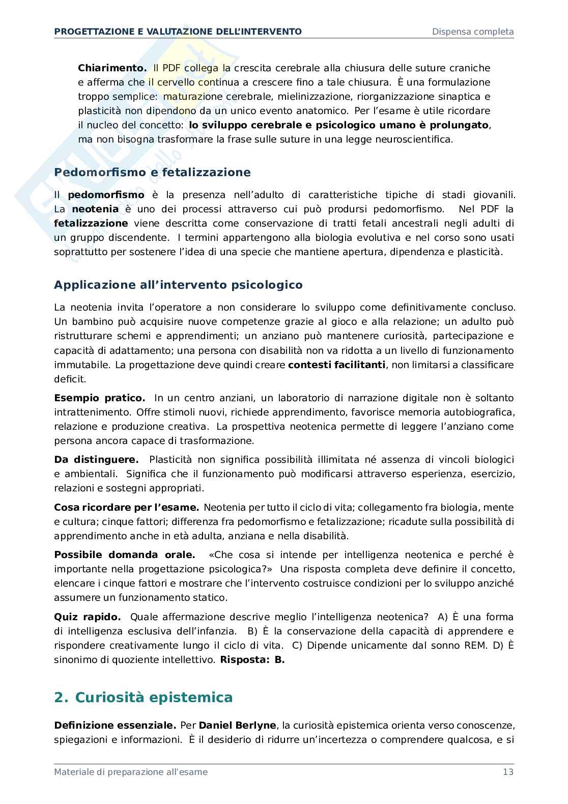 Progettazione e valutazione dell'intervento - materiale completo per affrontare l'esame Pag. 2