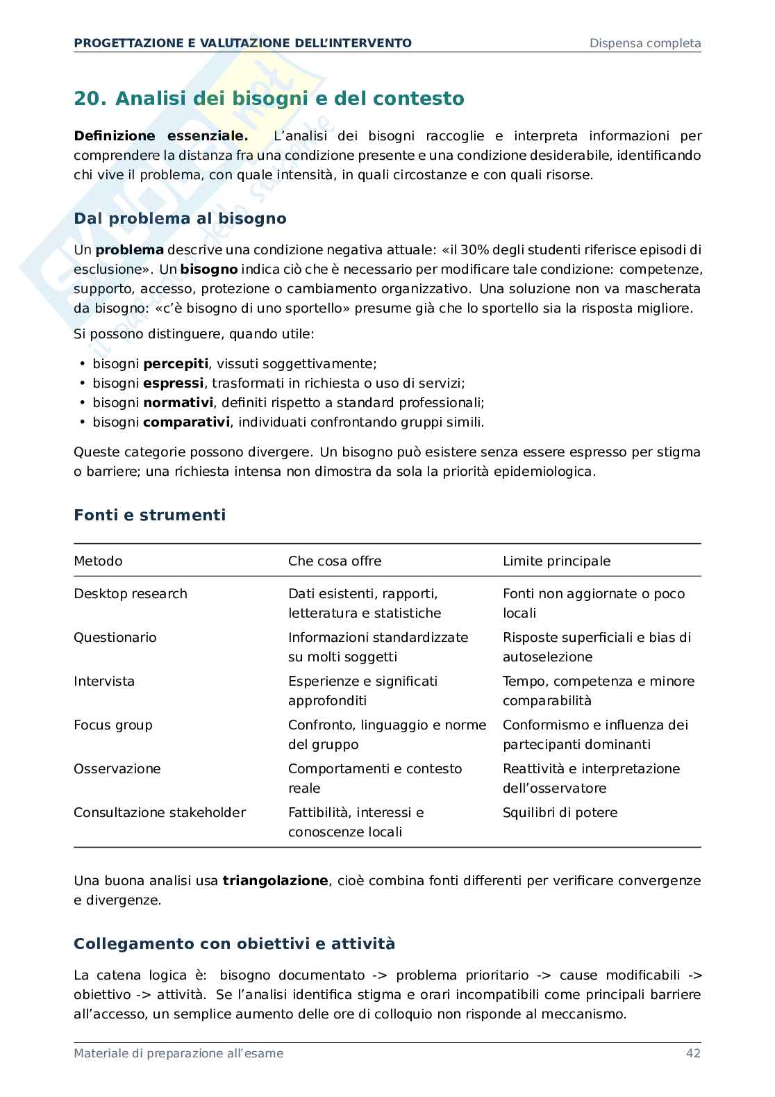 Progettazione e valutazione dell'intervento - materiale completo per affrontare l'esame Pag. 31