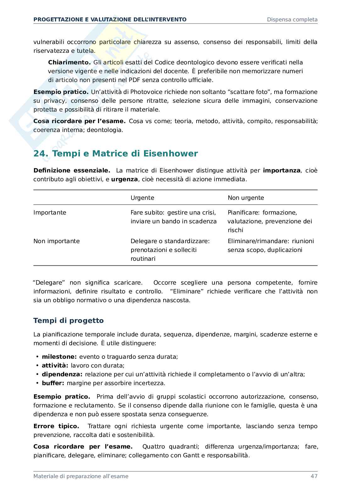 Progettazione e valutazione dell'intervento - materiale completo per affrontare l'esame Pag. 36