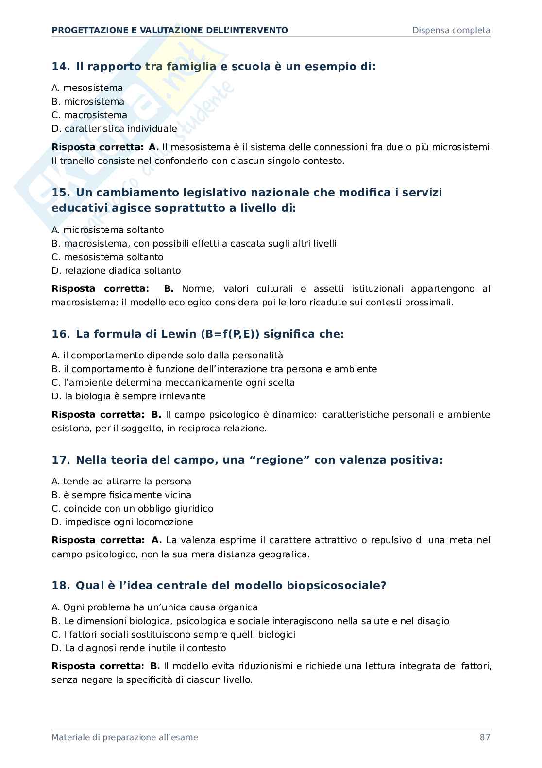 Progettazione e valutazione dell'intervento - materiale completo per affrontare l'esame Pag. 76