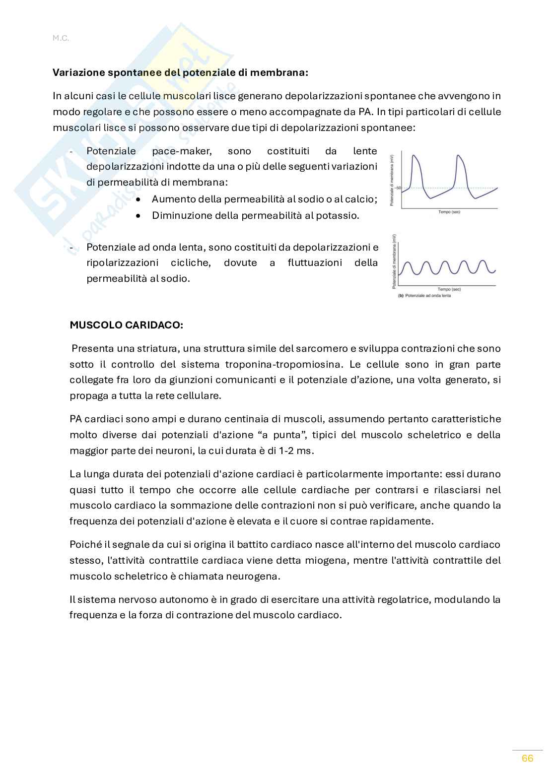 Fisiologia umana Pag. 66