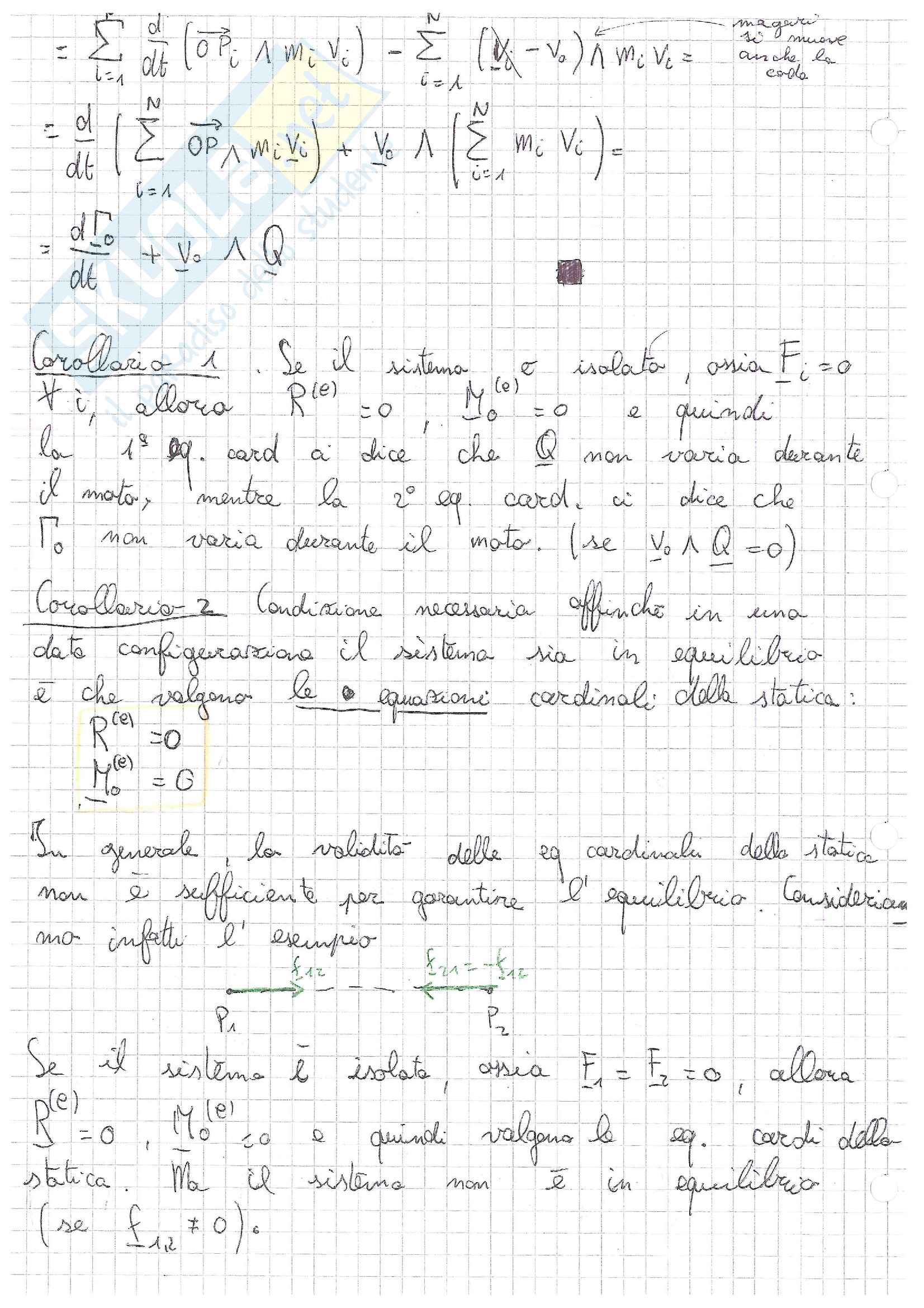 Meccanica razionale appunti lezioni Pag. 36