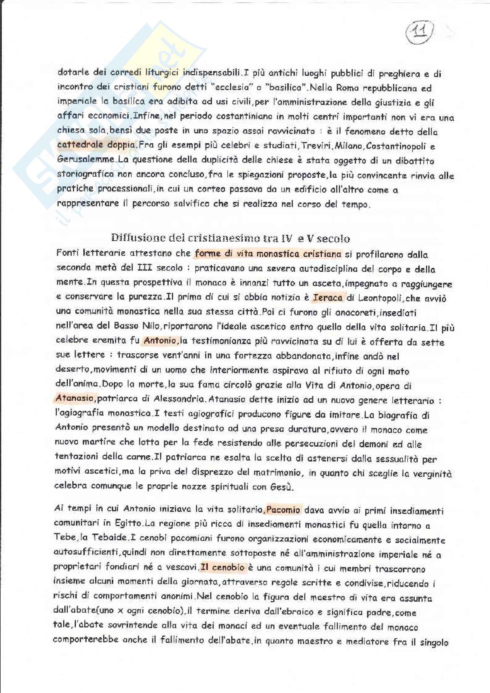Riassunto esame Storia, prof. Boccadamo, libro consigliato Storia del cristianesimo Pag. 11