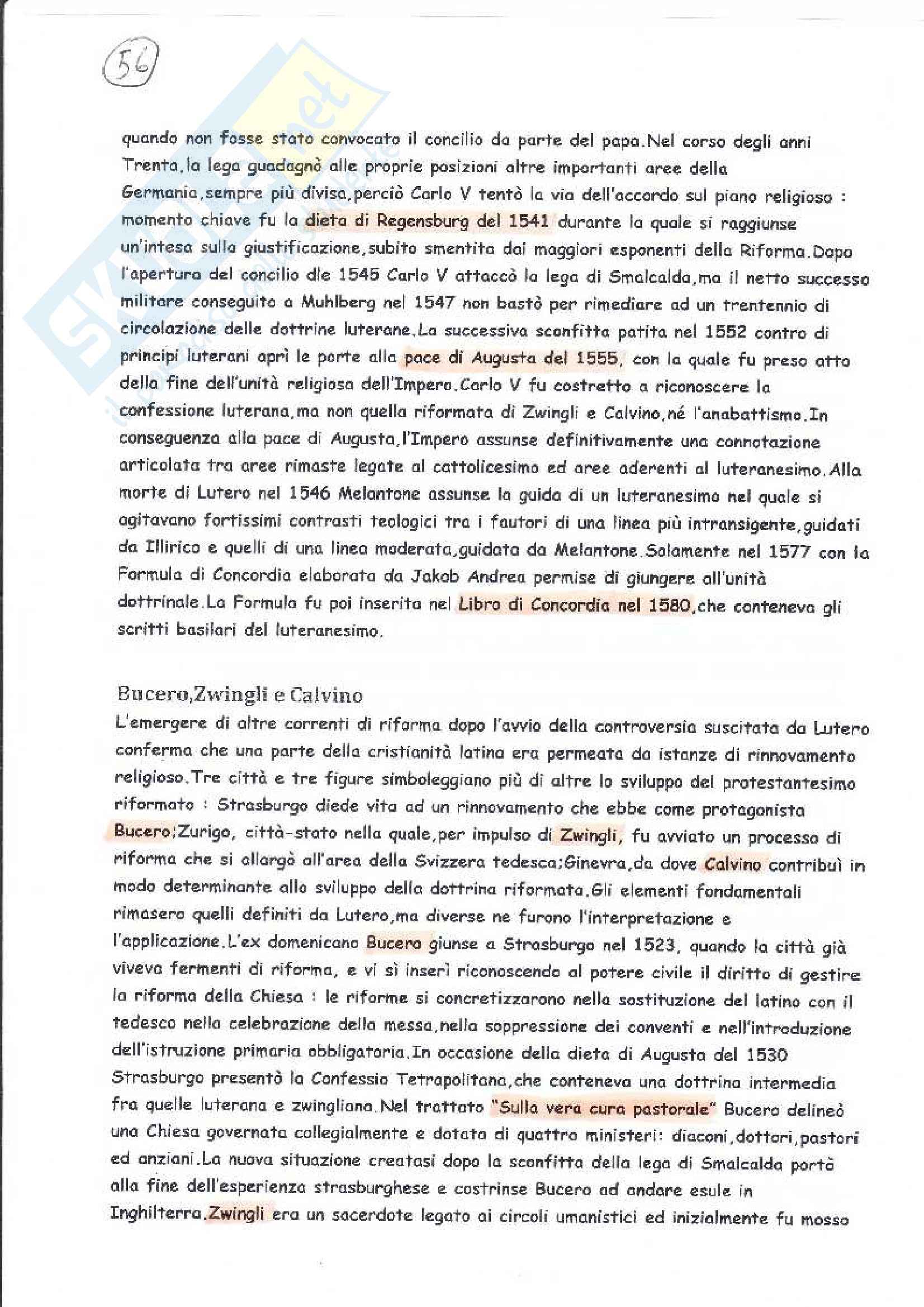 Riassunto esame Storia, prof. Boccadamo, libro consigliato Storia del cristianesimo Pag. 56