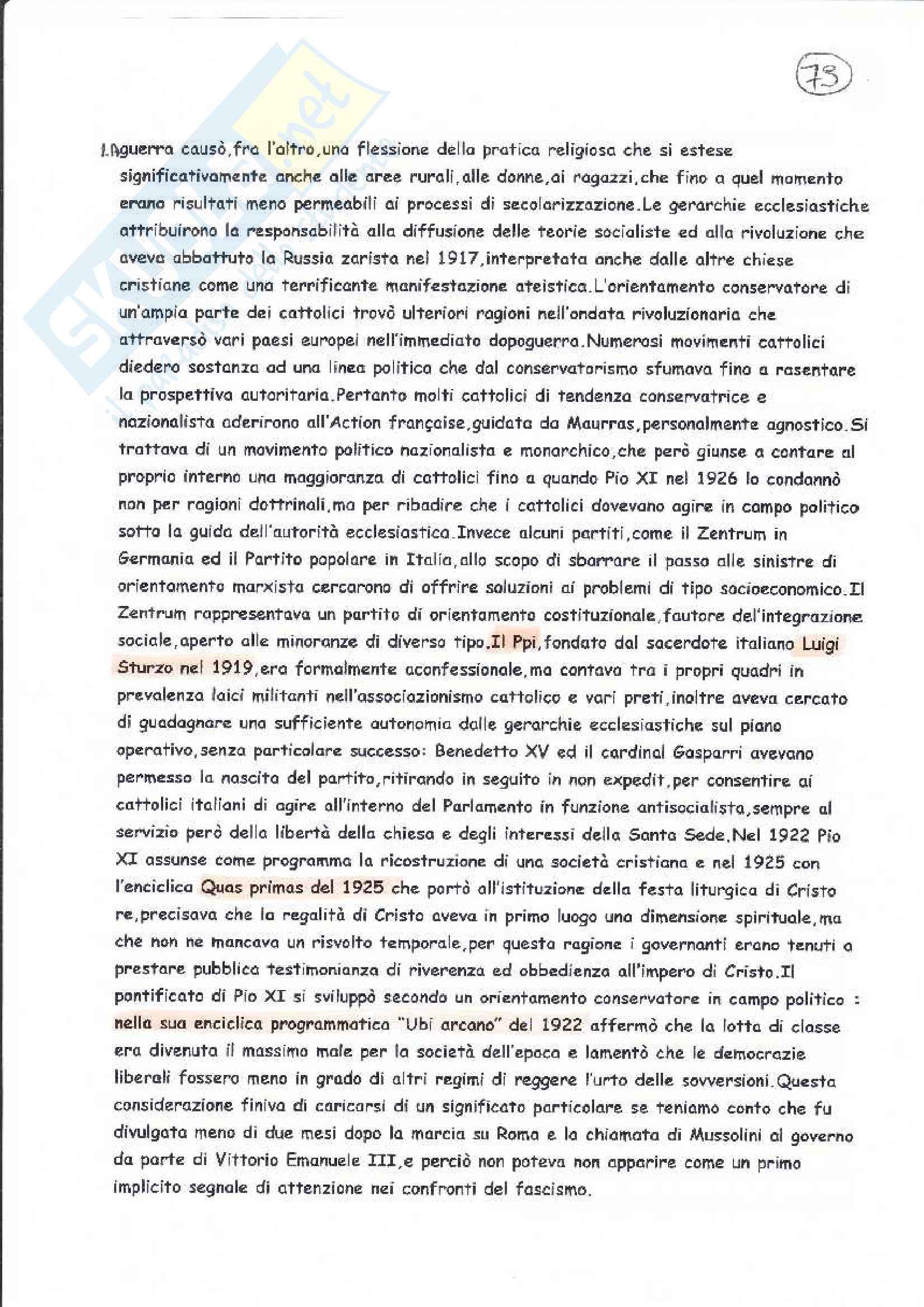 Riassunto esame Storia, prof. Boccadamo, libro consigliato Storia del cristianesimo Pag. 81