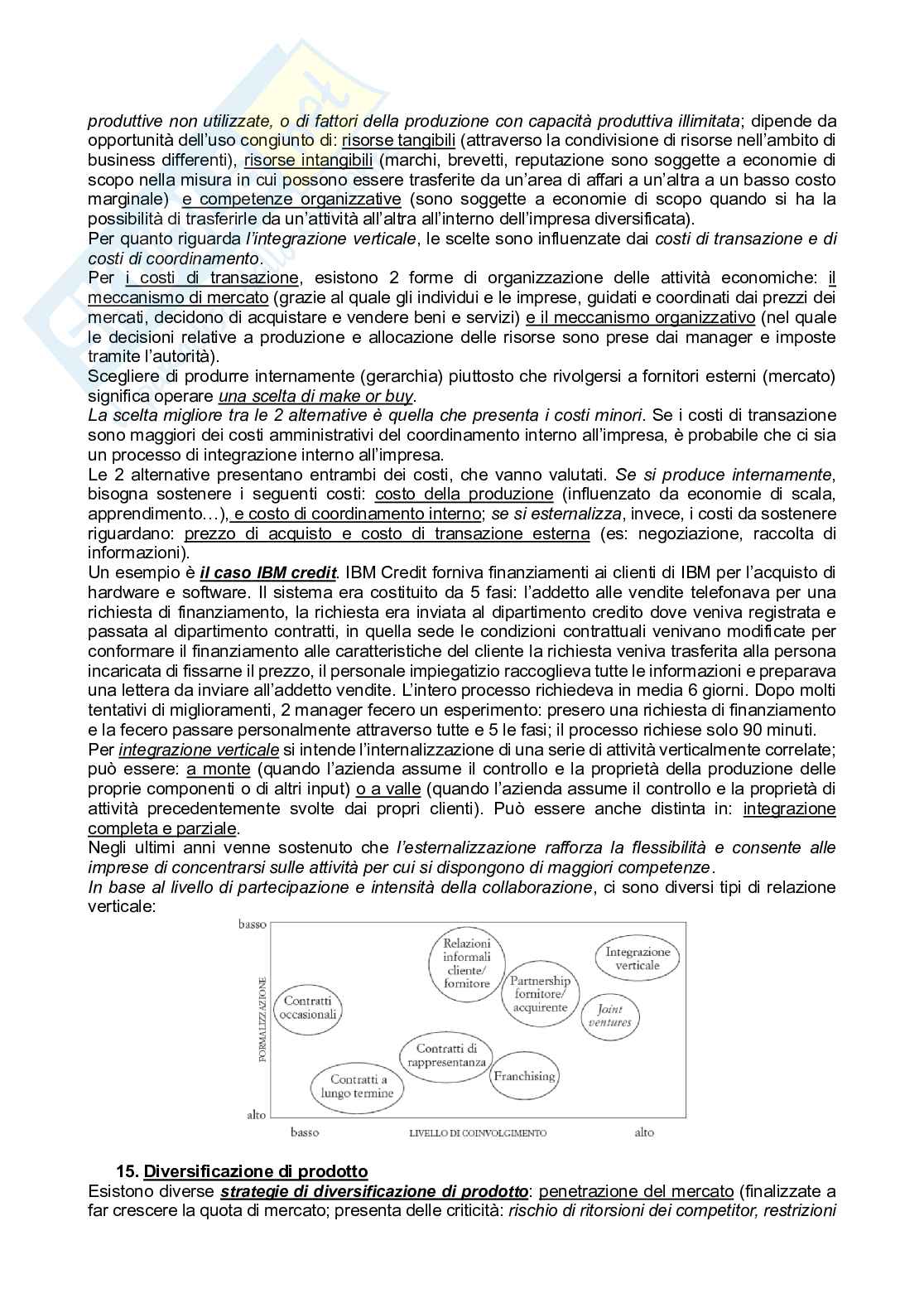 Riassunto esame Strategia e politica aziendale, Prof. Sicilia Mariafrancesca, libro consigliato Fondamenti di strategia, Johnson Pag. 16