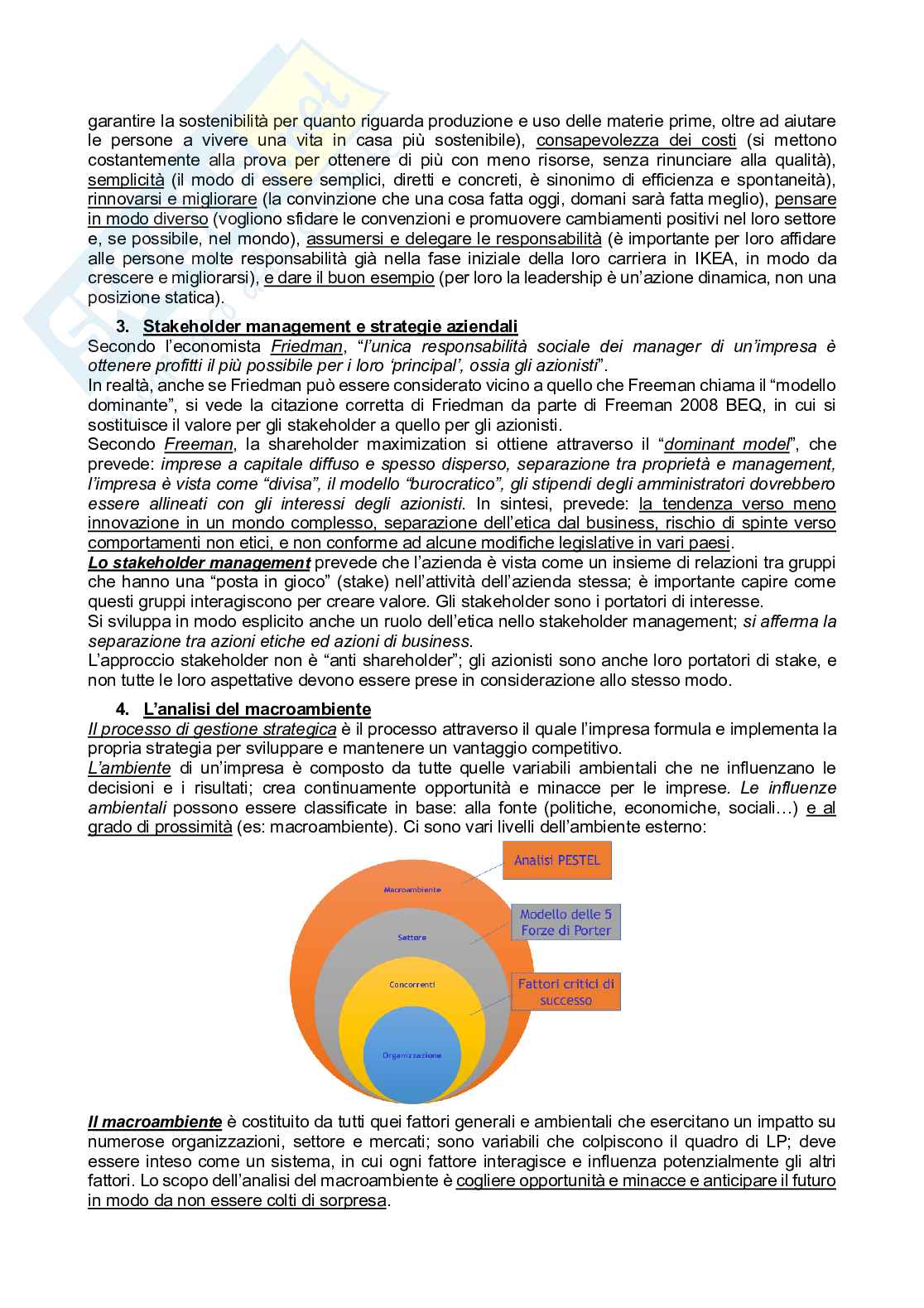 Riassunto esame Strategia e politica aziendale, Prof. Sicilia Mariafrancesca, libro consigliato Fondamenti di strategia, Johnson Pag. 2