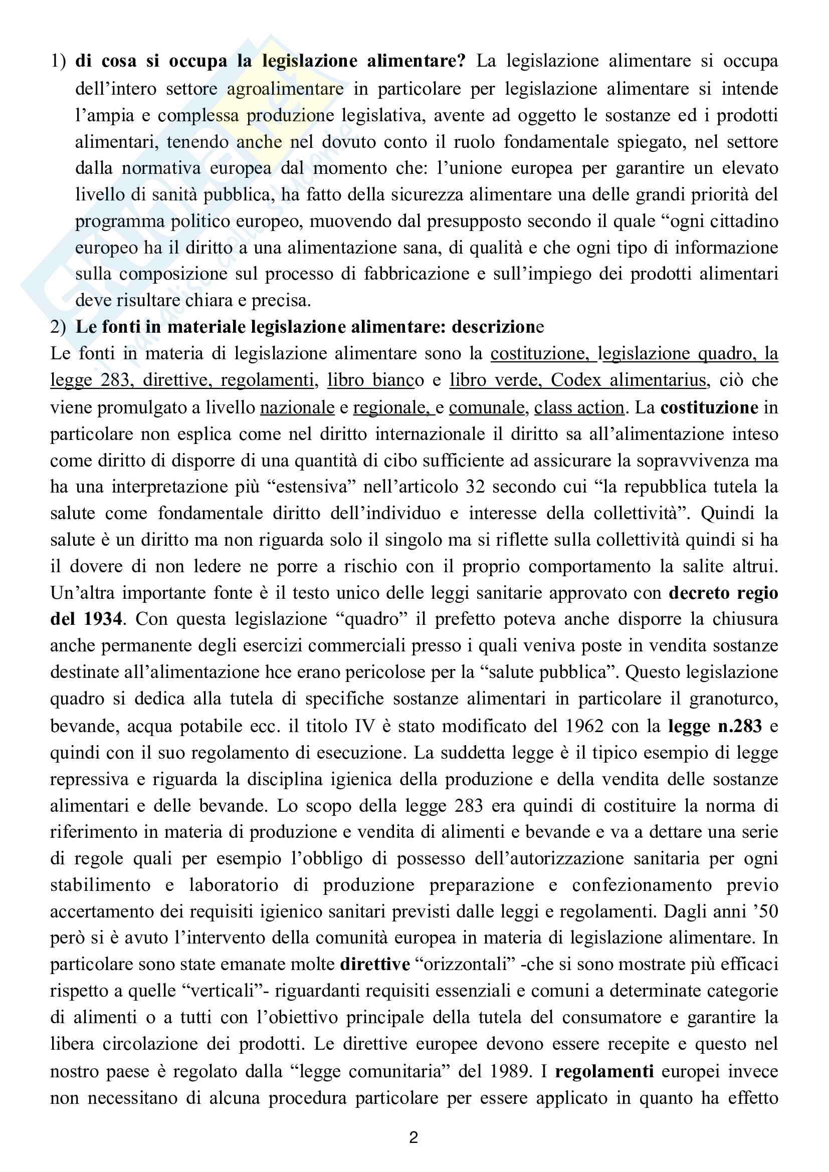 domande legislazione alimentare Pag. 2