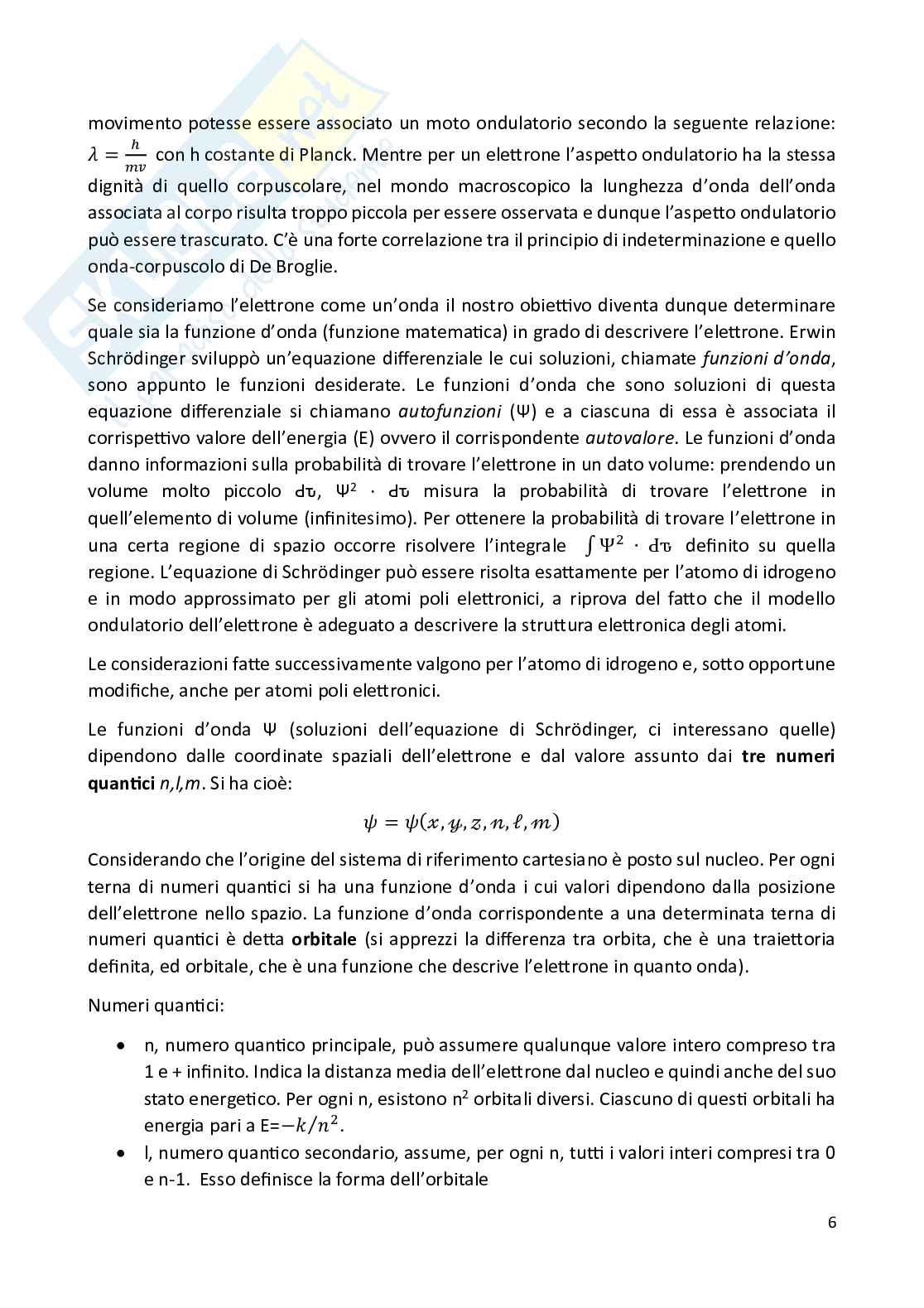 Appunti di Chimica generale Pag. 6