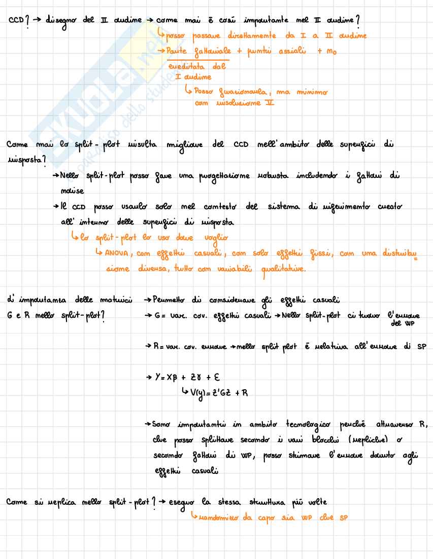 Domande orali Statistica per la sperimentazione e le previsioni in ambito tecnologico Pag. 21