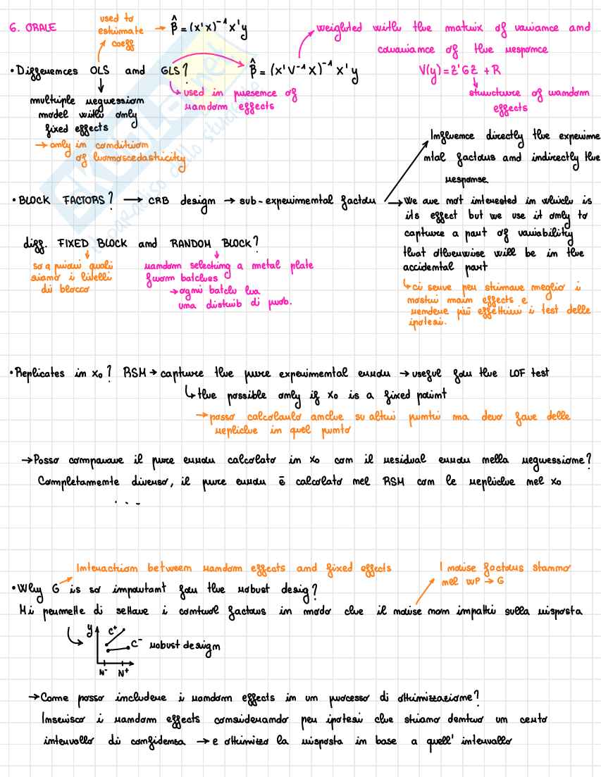 Domande orali Statistica per la sperimentazione e le previsioni in ambito tecnologico Pag. 6