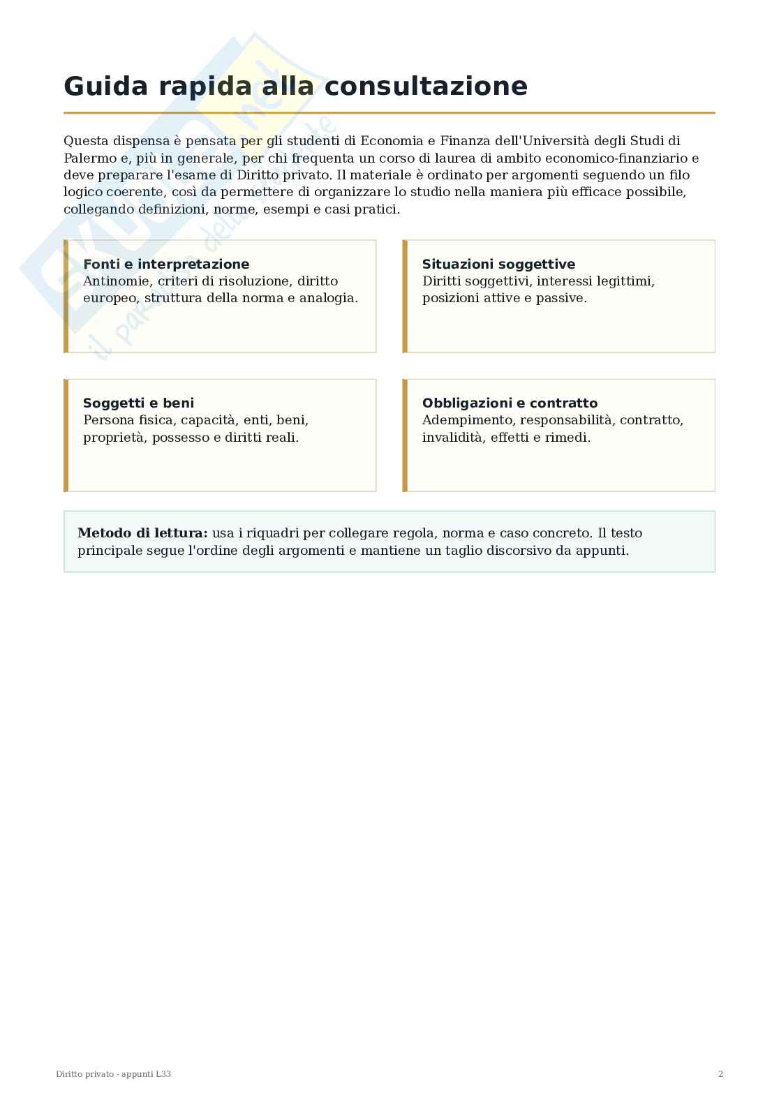 Diritto privato - Appunti completi per Economia e Finanza Pag. 2