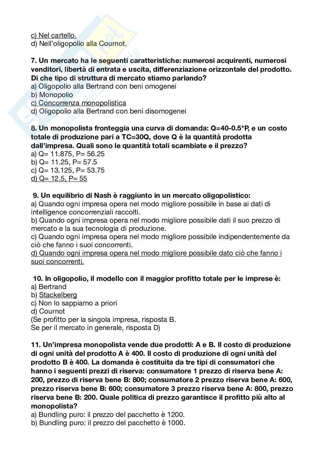 Domande esame Microeconomia Pag. 2