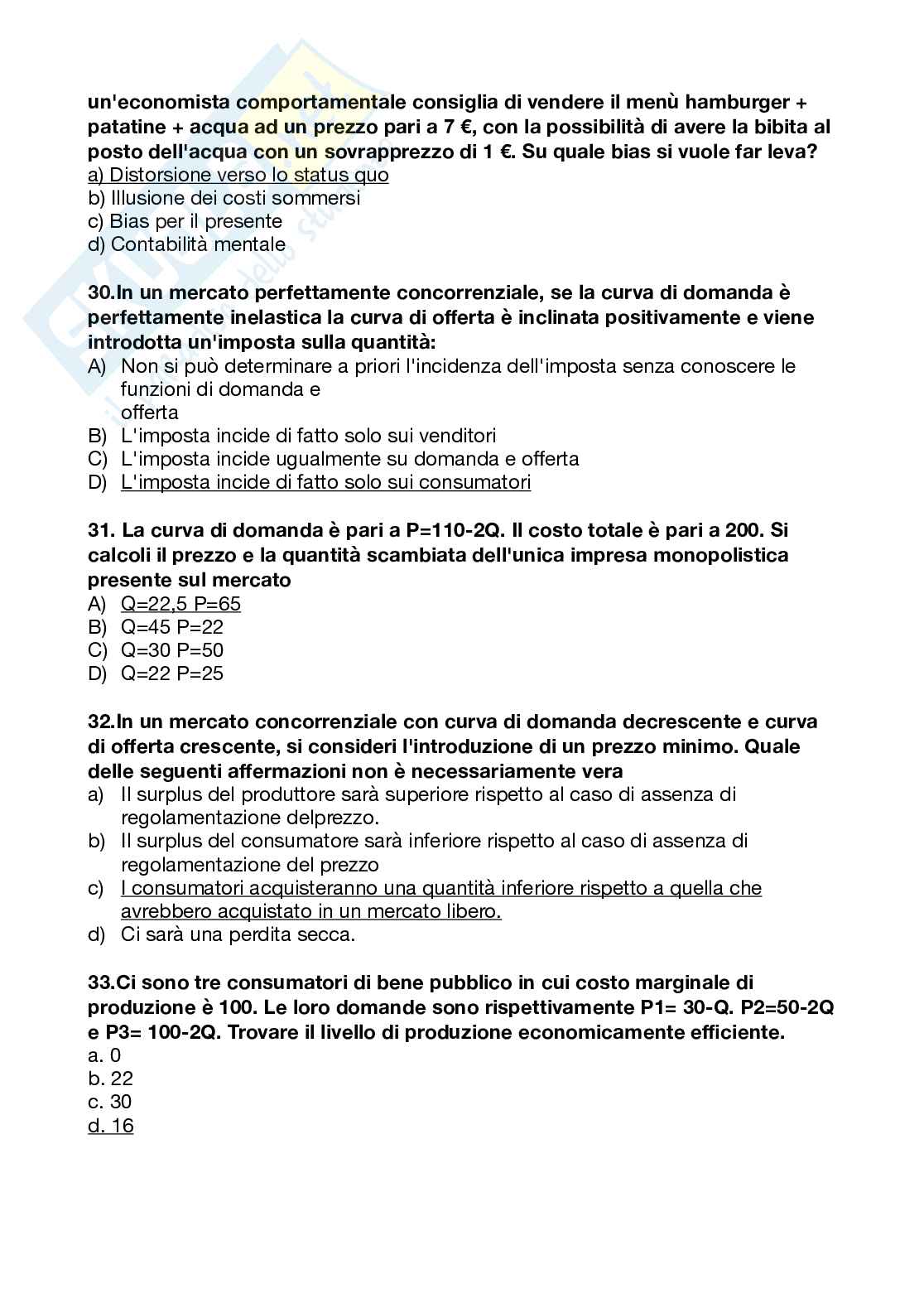 Domande esame Microeconomia Pag. 6