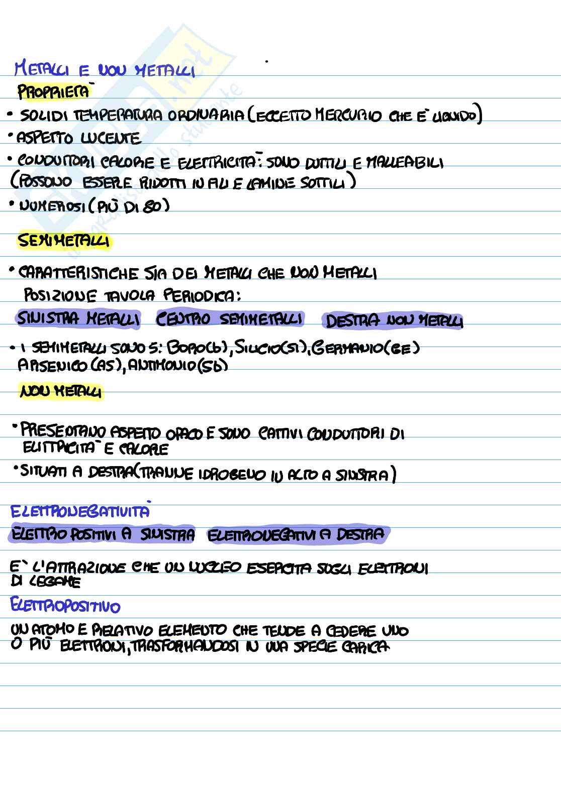 Tabella periodica/metalli, semimetalli e non metalli Pag. 2