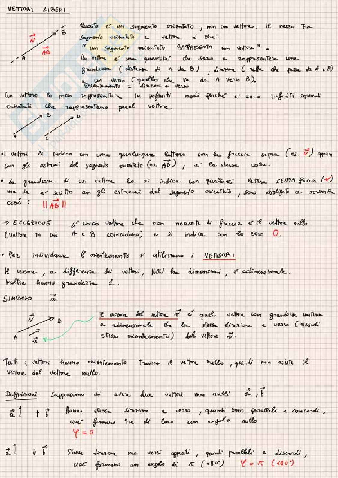 Appunti lezioni Meccanica razionale - Parte 1 Pag. 1