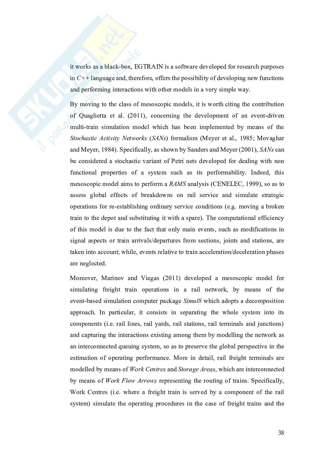Simulazione, ottimizzazione e gestione delle reti ferroviarie Pag. 41