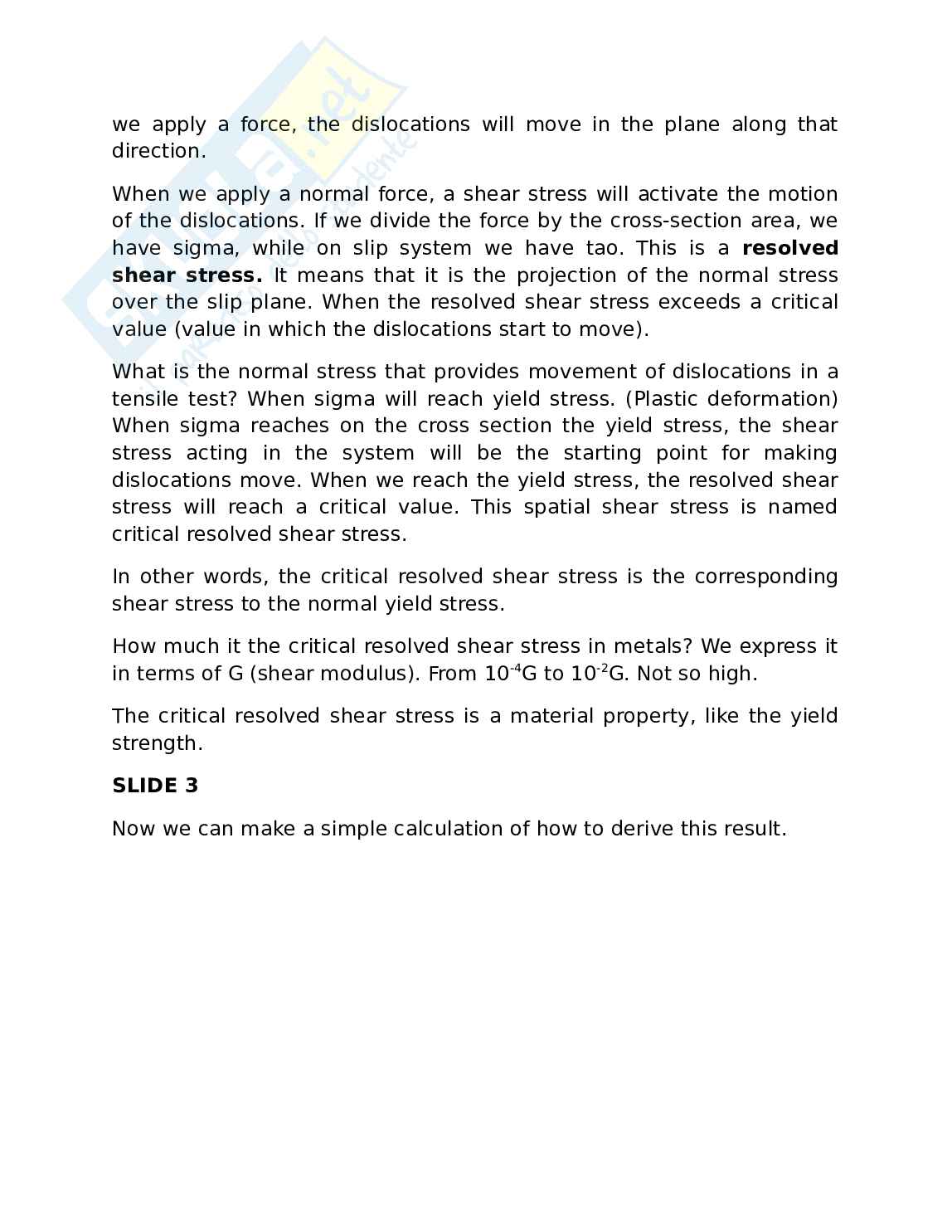 Technology of metallic materials - Microplasticity in polycrystalline materials Pag. 2