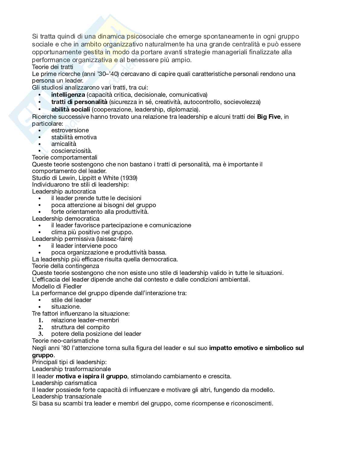 Domande aperte Psicologia delle organizzazioni Pag. 11