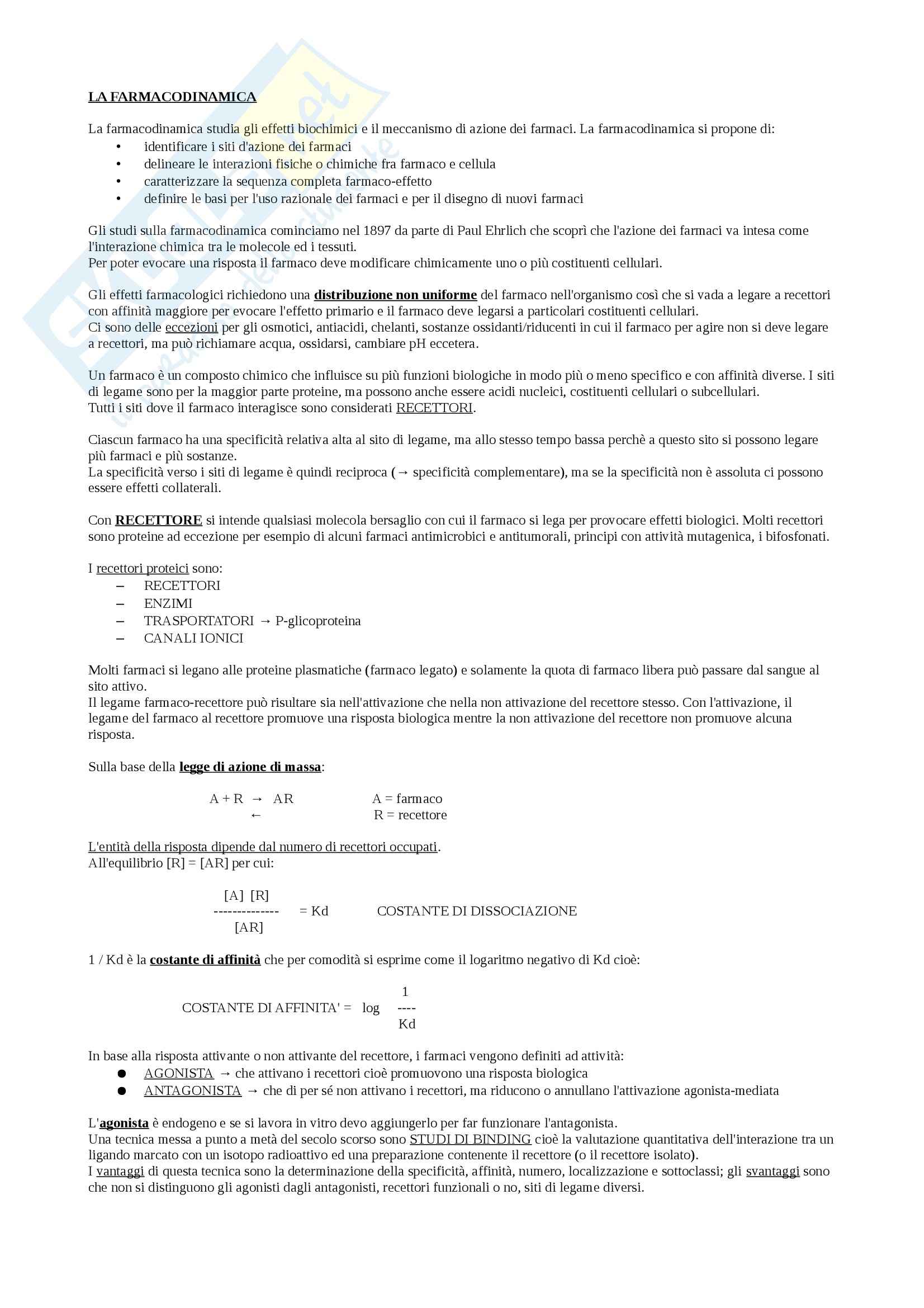 Farmacologia e farmacognosia - Appunti Pag. 36