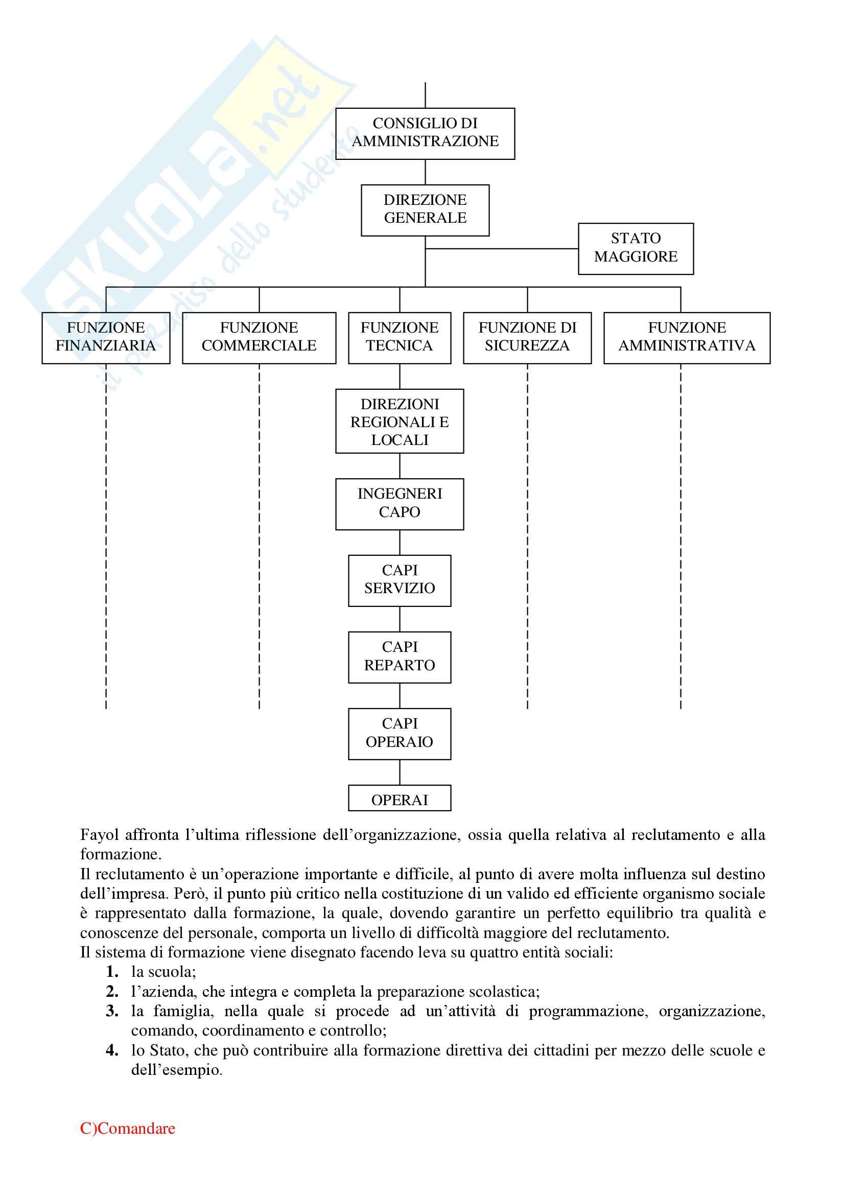 Organizzazione aziendale - Riassunto esame tutto il programma, prof. Gatti Pag. 6