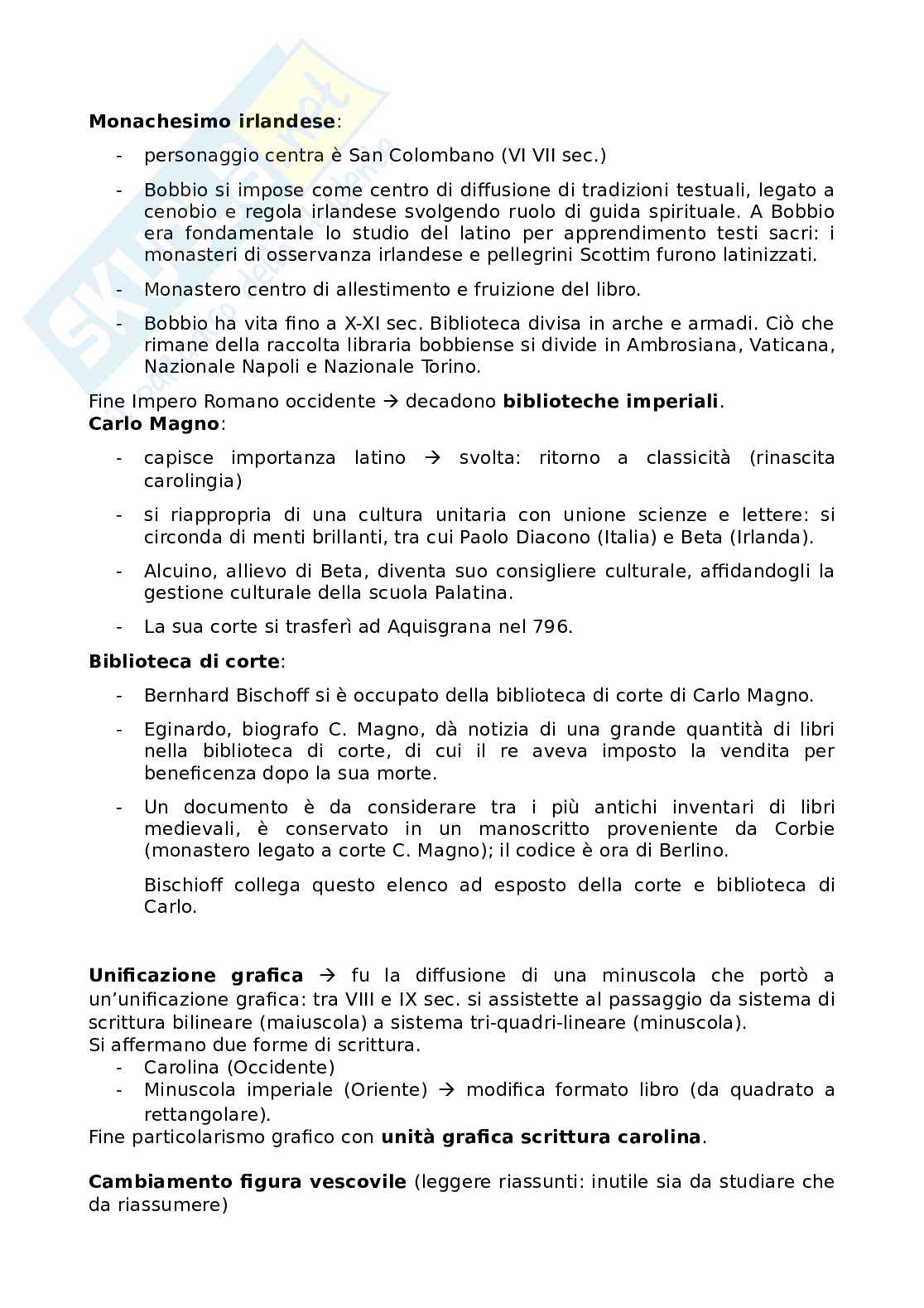 Appunti di Filologia della letteratura italiana sulle biblioteche Pag. 2