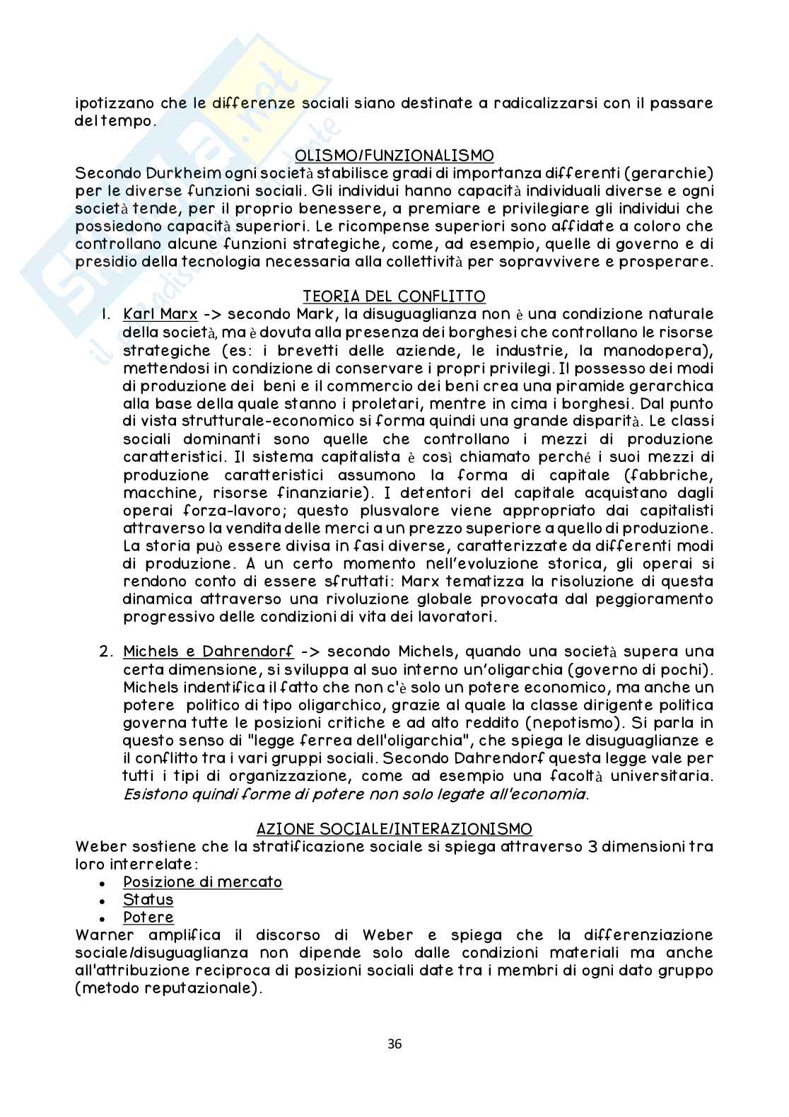 Riassunto esame Sociologia generale, Prof. Moscatelli, libro consigliato Progetto sociologia, Jeff Manza Pag. 36
