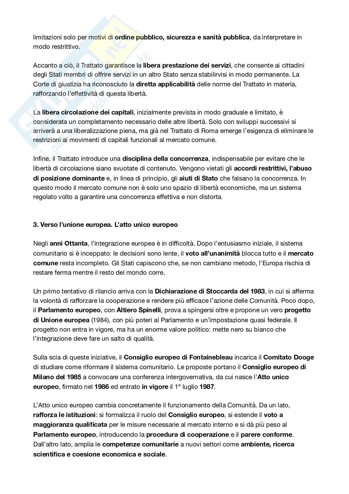 Appunti da non frequentante di Diritto dell'Unione Europea Pag. 2