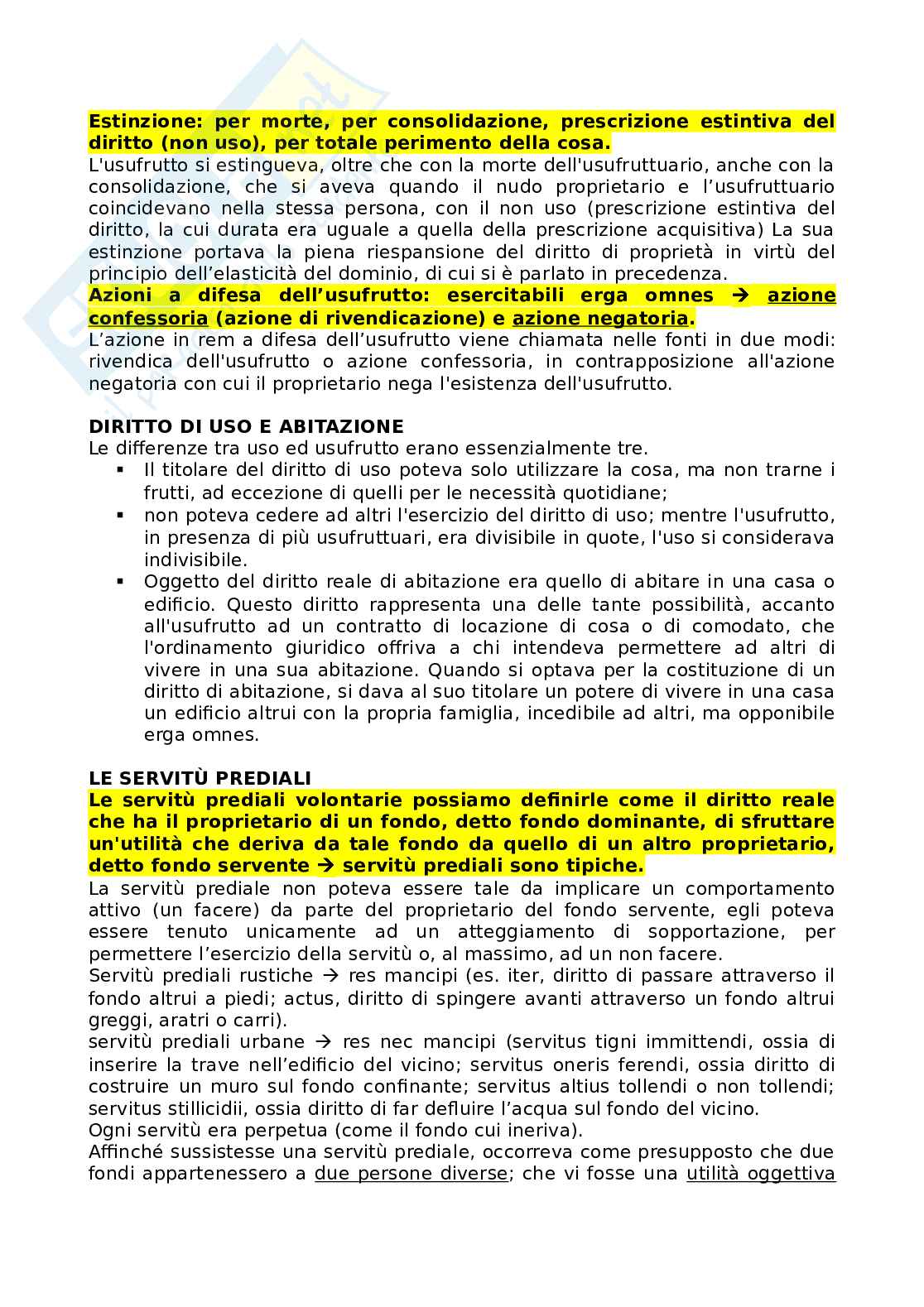 Riassunto esame Diritto romano, Prof. Sanna Cecilia, libro consigliato Storia del diritto romano, Vidari Pag. 41