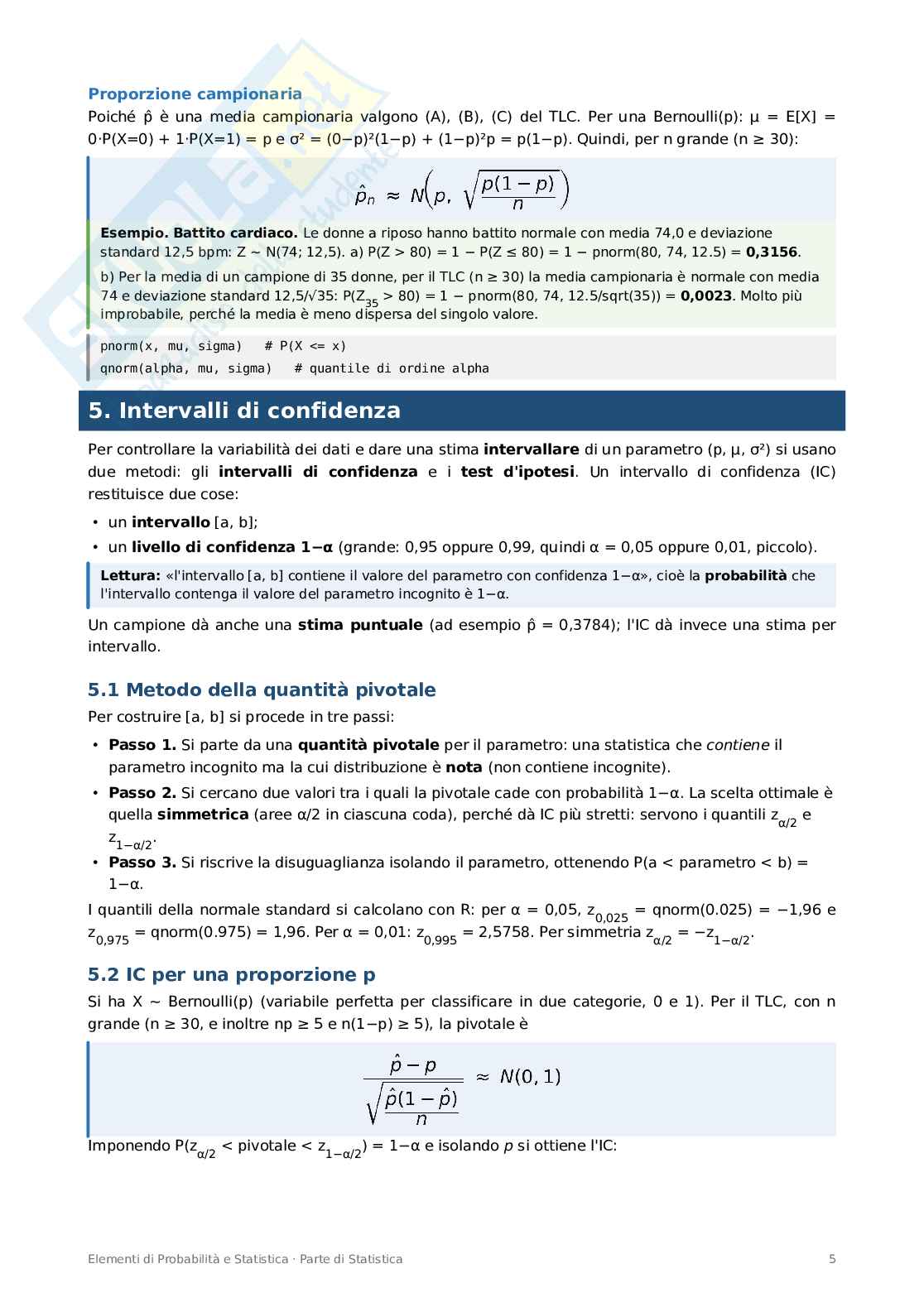 Appunti completi di Elementi di probabilità e statistica Pag. 16