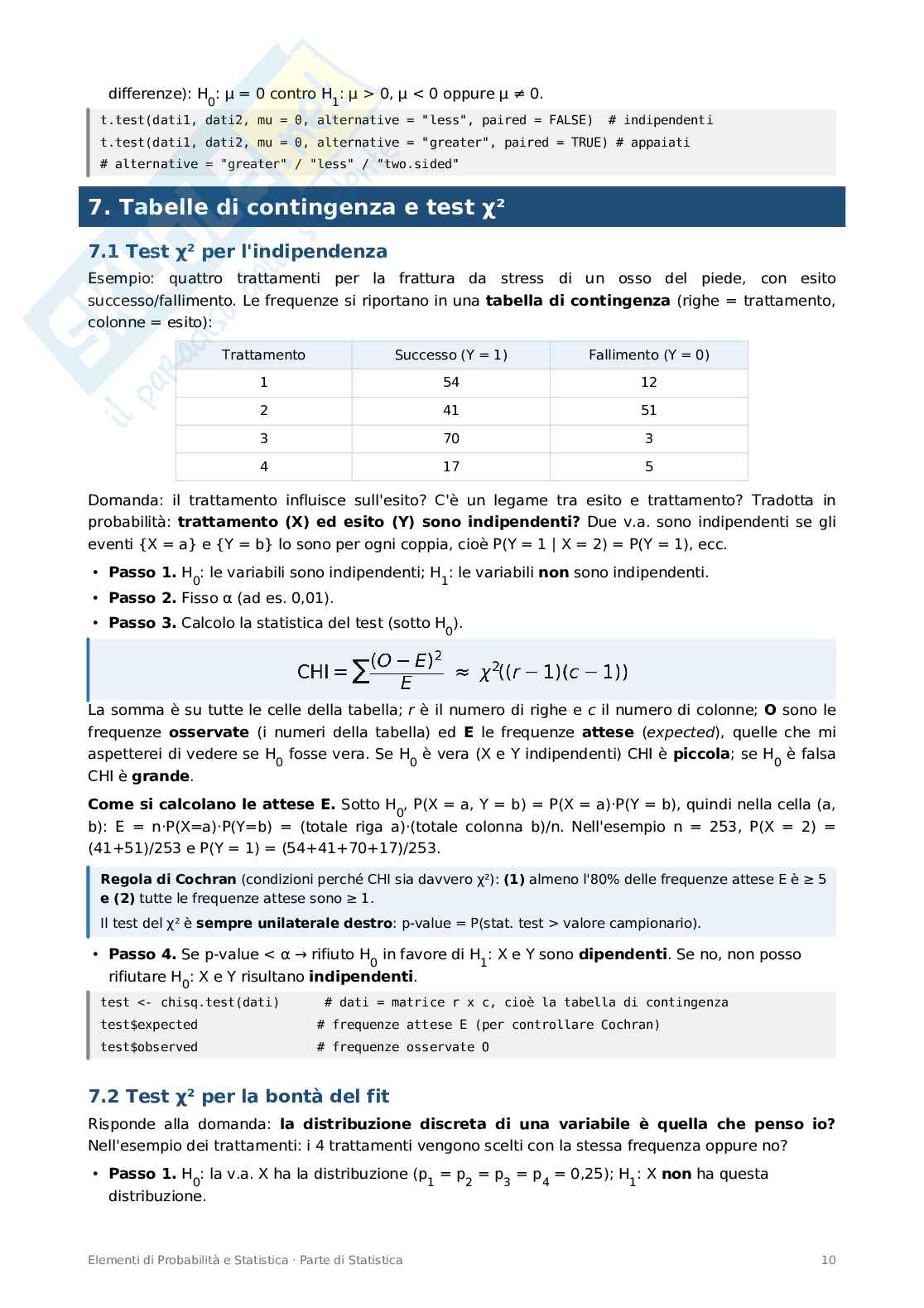Appunti completi di Elementi di probabilità e statistica Pag. 21
