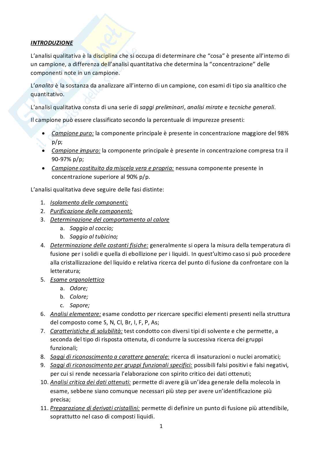 Analisi Qualitativa dei Farmaci II Pag. 2