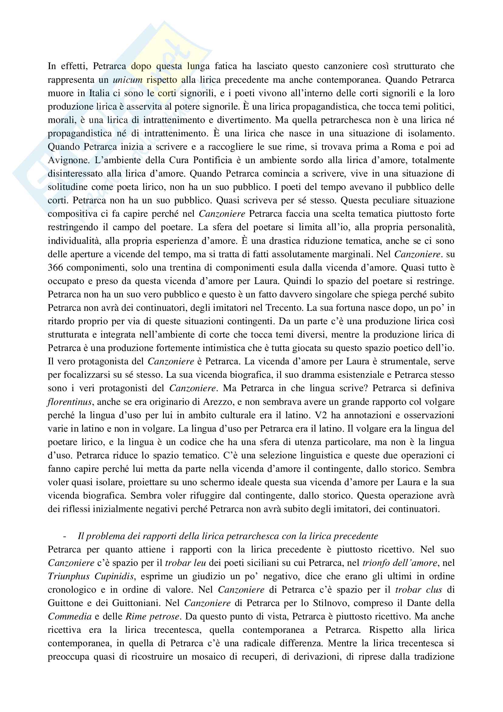 Appunti Onorato Storia della Lirica Italiana Pag. 36