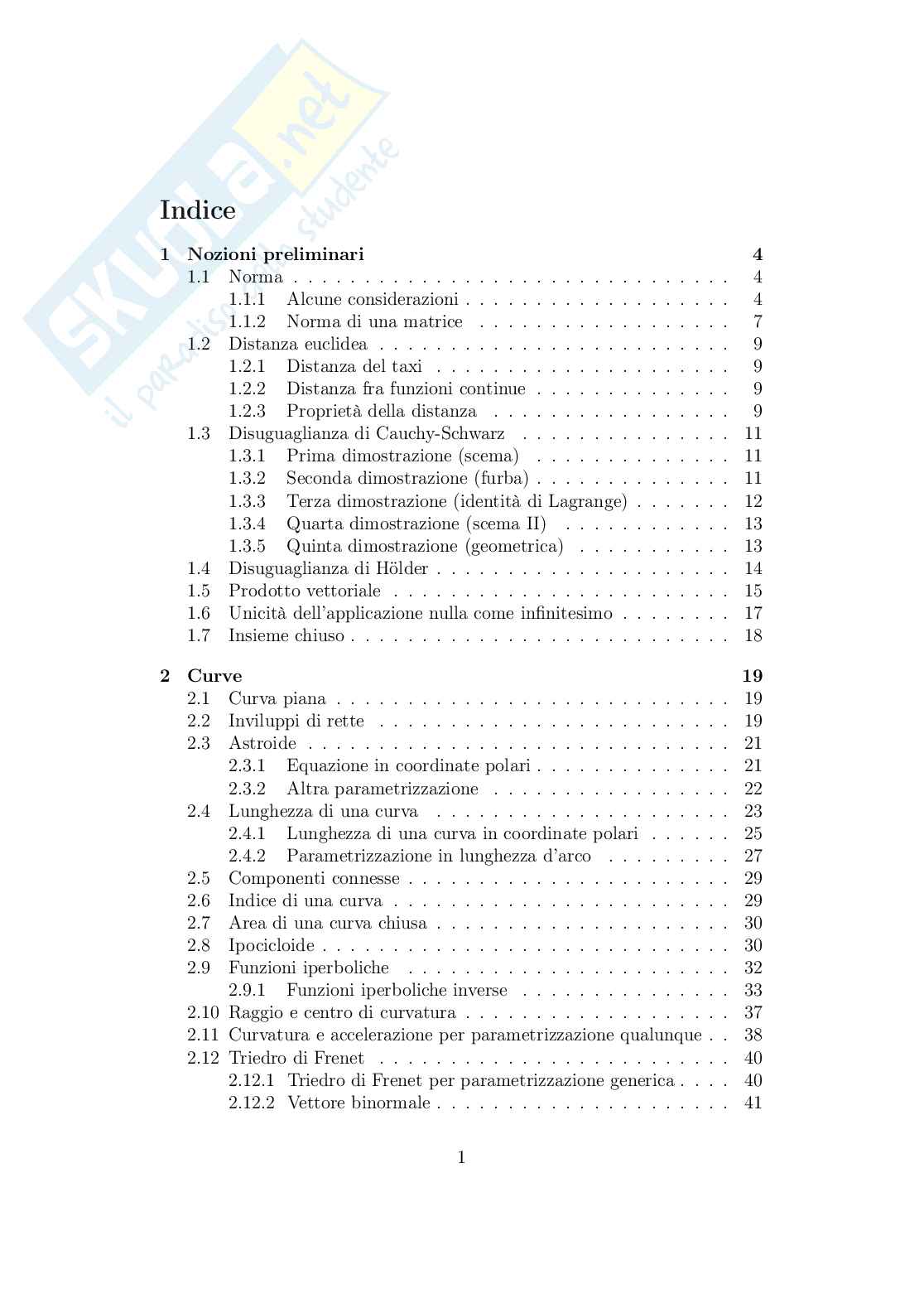 Appunti di Analisi matematica II  Pag. 2